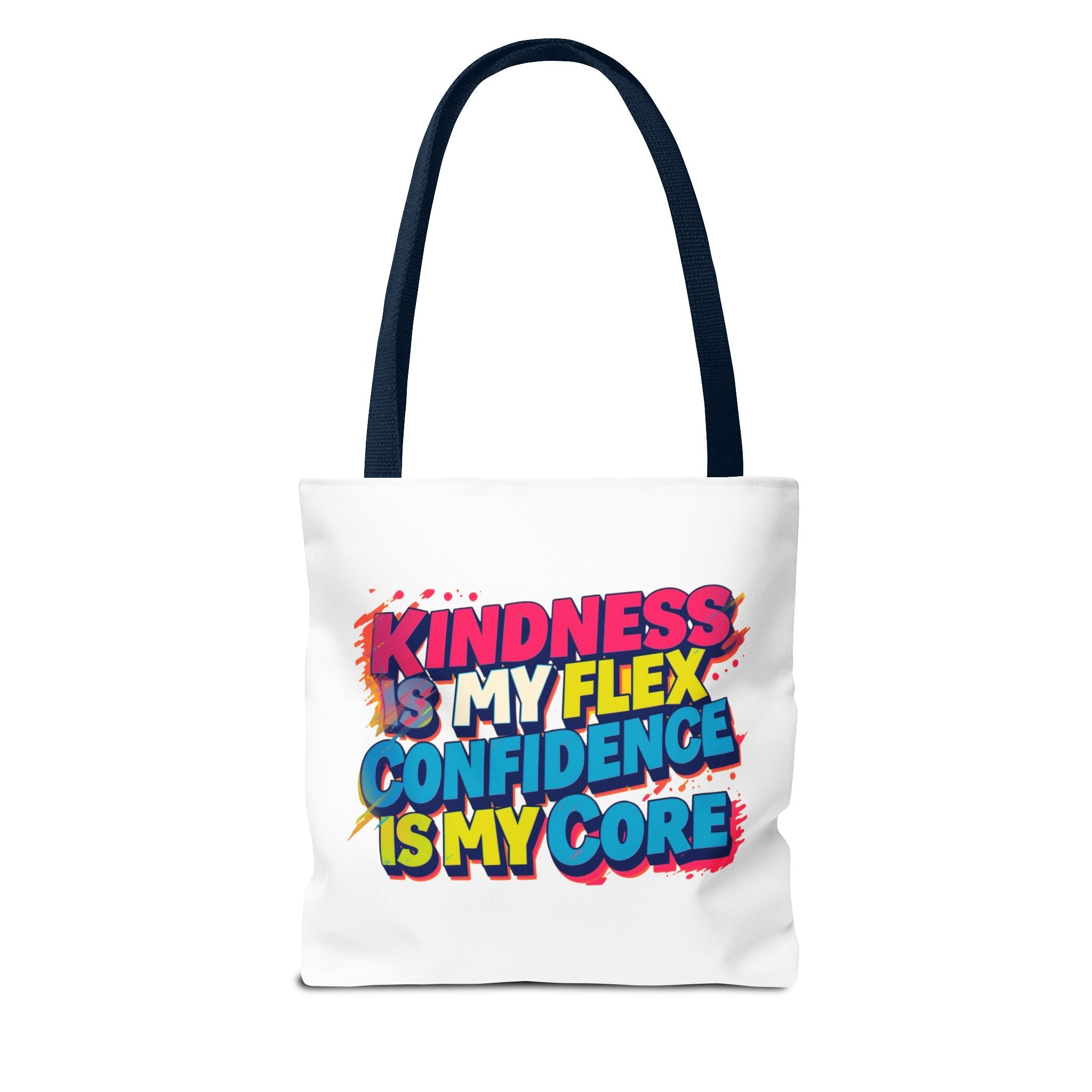 Confidence & Kindness Tote Bag - Motivational AOP Carryall for Every Day, Gift for Friends, Mindfulness, Affirmation, Eco-Friendly