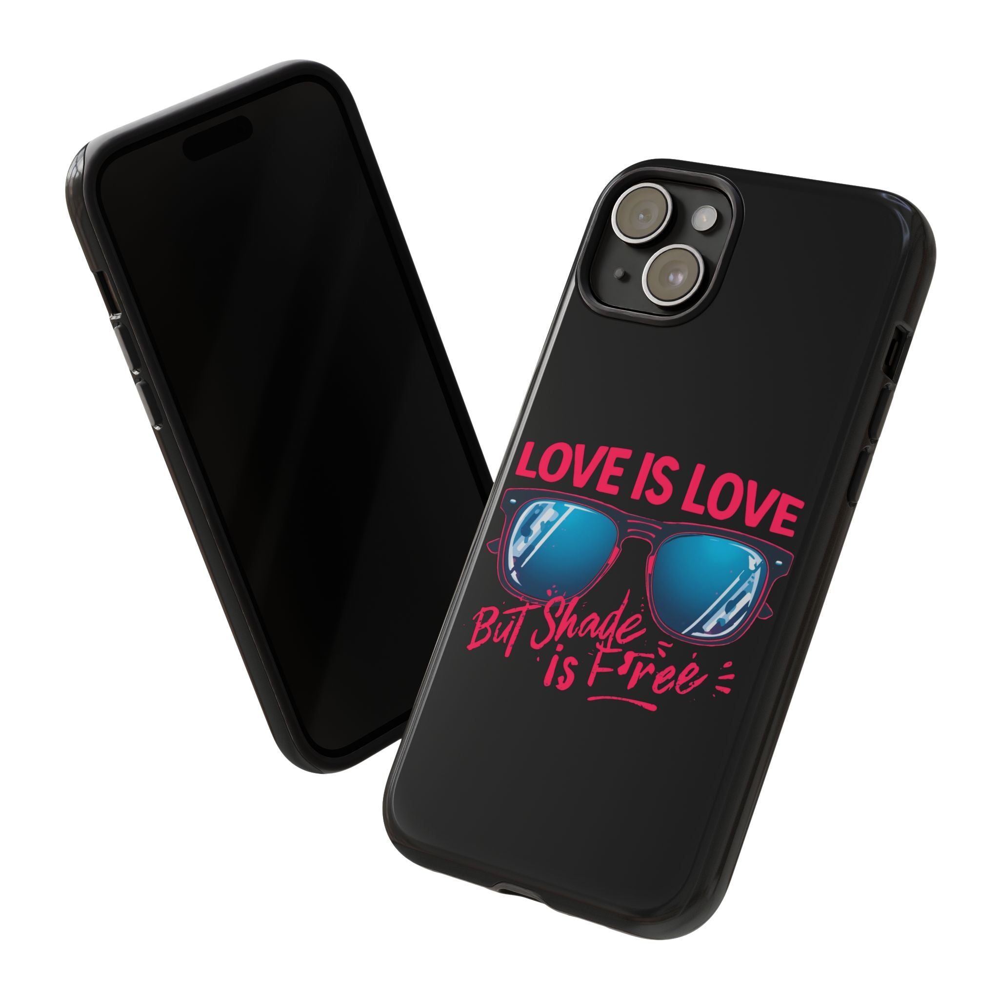 Love Is Love Phone Case, Fun Sunglasses Design, Unique Phone Accessory, Colorful Cell Phone Cover