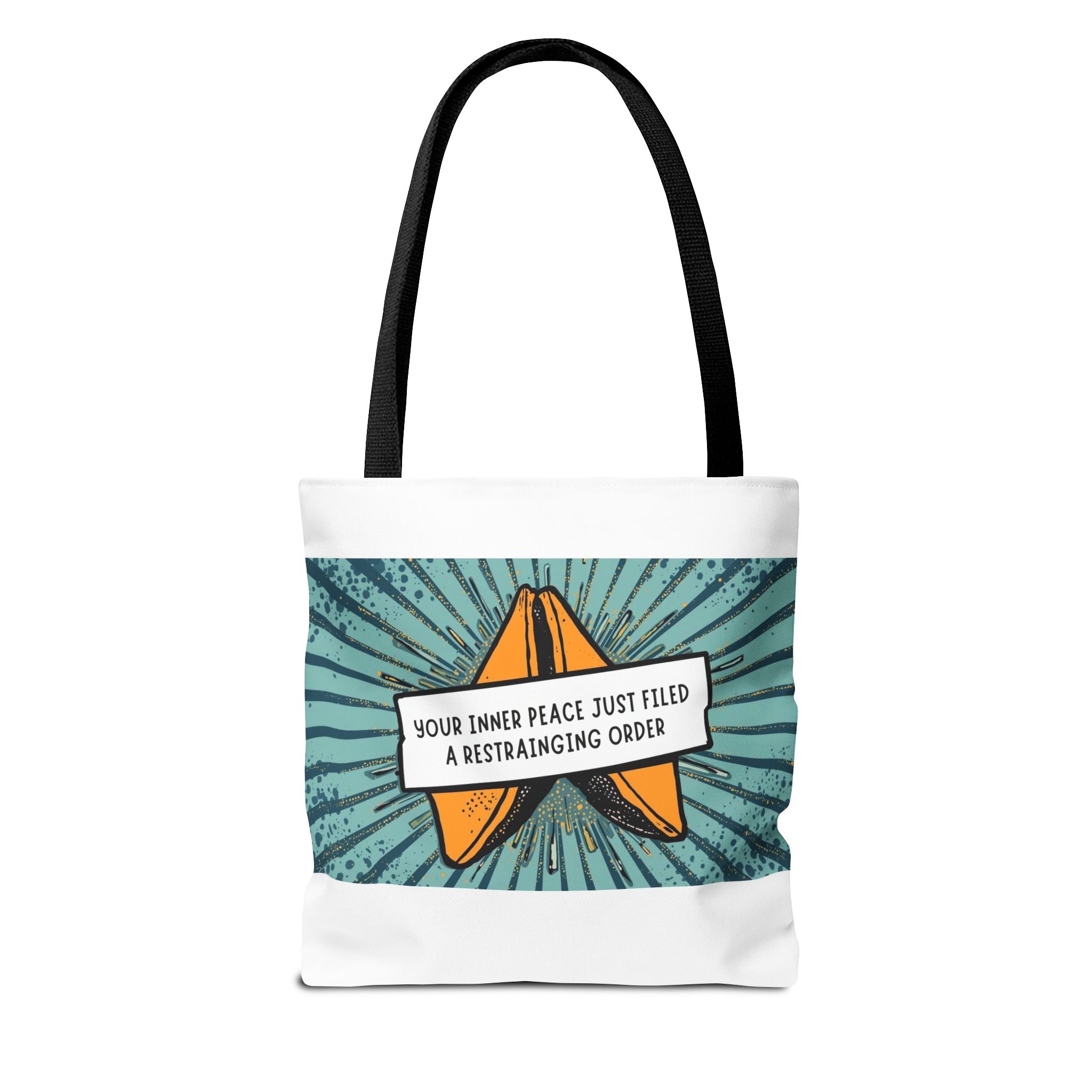 Funny Quote Tote Bag, Humorous Shopping Bag, Gift for Friends, Tote with Restraining Order Theme, Sassy Reusable Bag