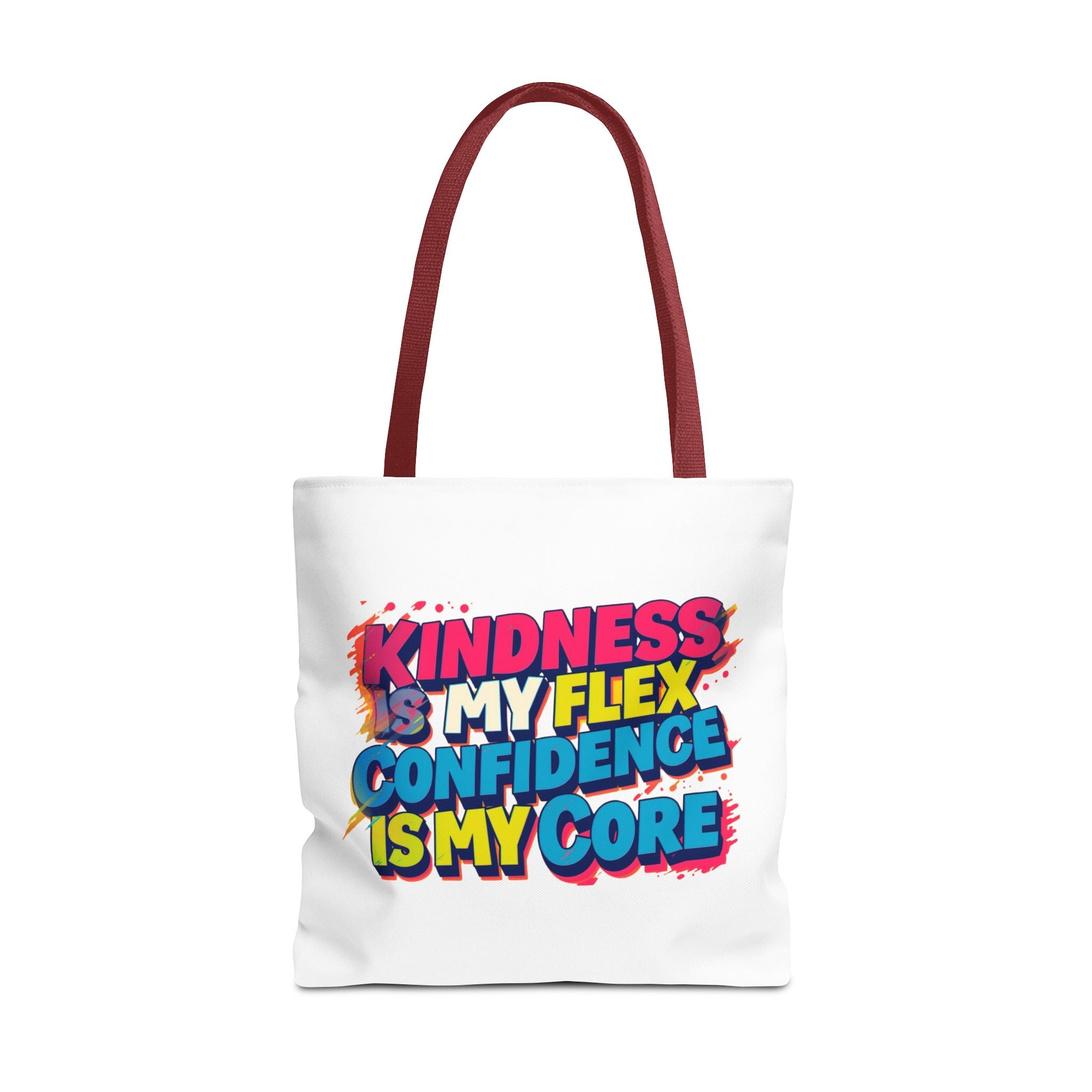 Confidence & Kindness Tote Bag - Motivational AOP Carryall for Every Day, Gift for Friends, Mindfulness, Affirmation, Eco-Friendly