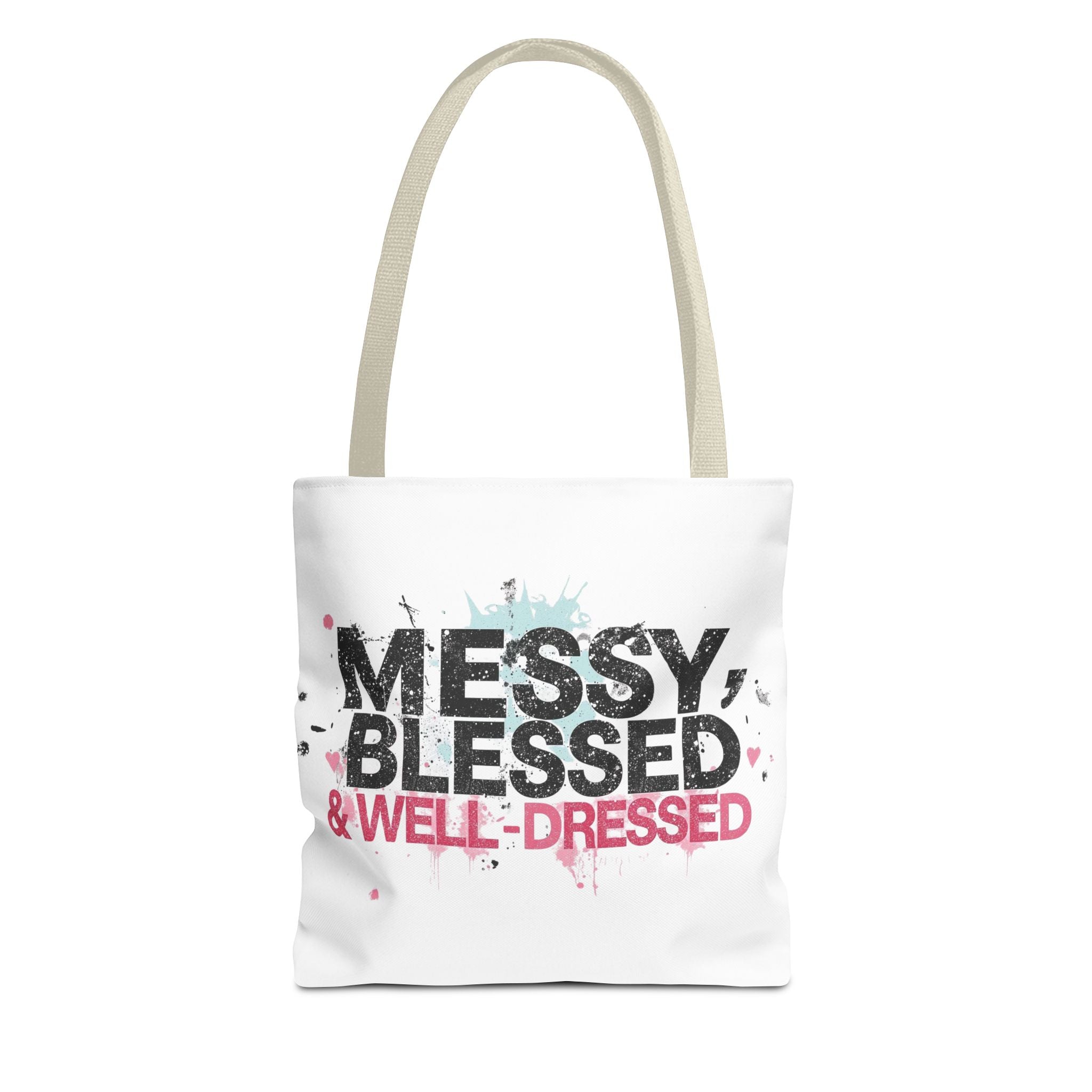 Messy, Blessed & Well-Dressed Tote Bag - Stylish Everyday Companion for Moms, Gifts, Shopping, Beach, Travel