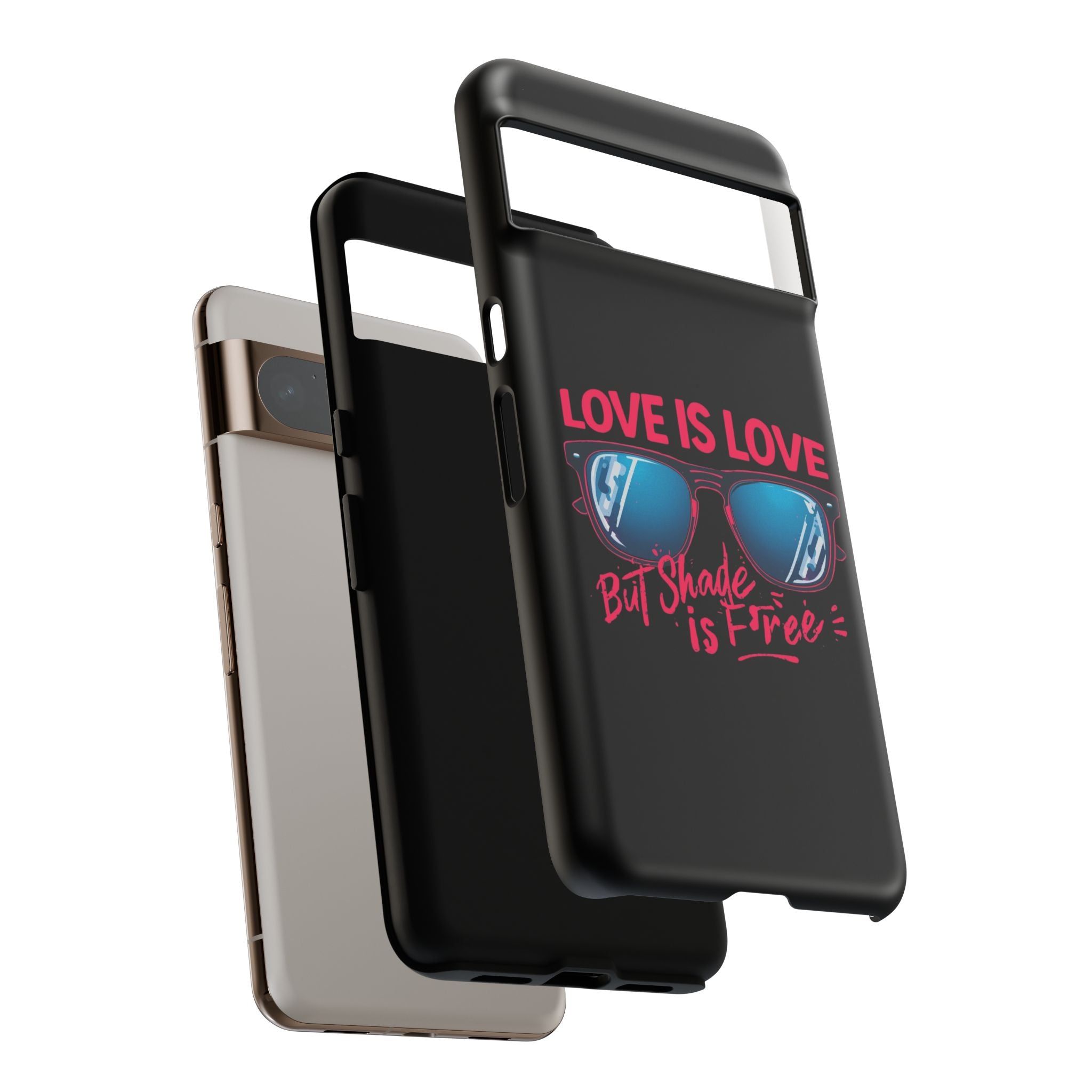 Love Is Love Phone Case, Fun Sunglasses Design, Unique Phone Accessory, Colorful Cell Phone Cover