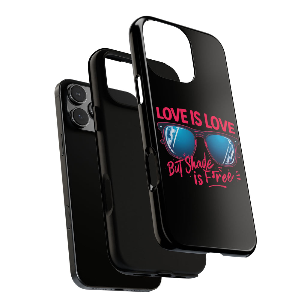 Love Is Love Phone Case, Fun Sunglasses Design, Unique Phone Accessory, Colorful Cell Phone Cover