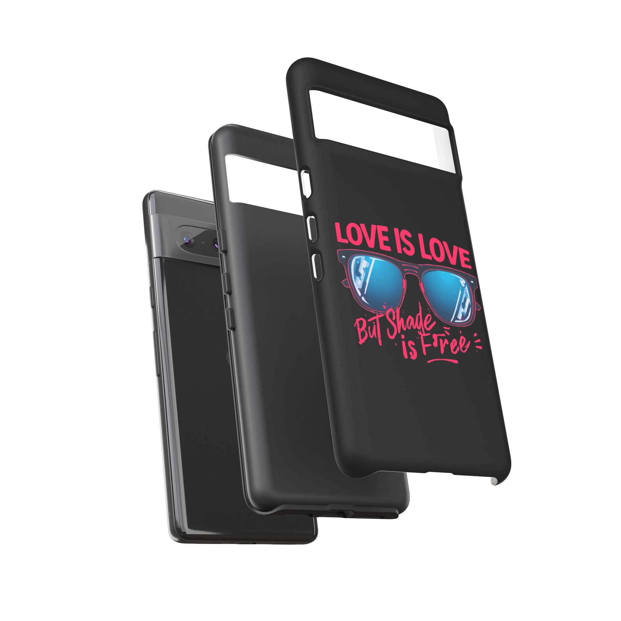 Love Is Love Phone Case, Fun Sunglasses Design, Unique Phone Accessory, Colorful Cell Phone Cover