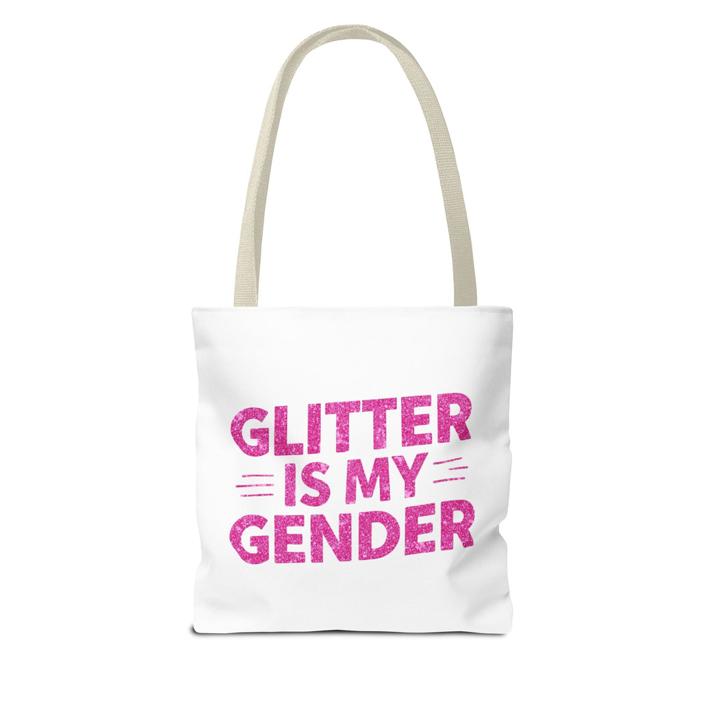 Glitter Is My Gender Tote Bag, Stylish Shopping Tote, LGBTQ+ Pride Accessory, Statement Bag, Eco-Friendly Gift, Daily Use Carryall