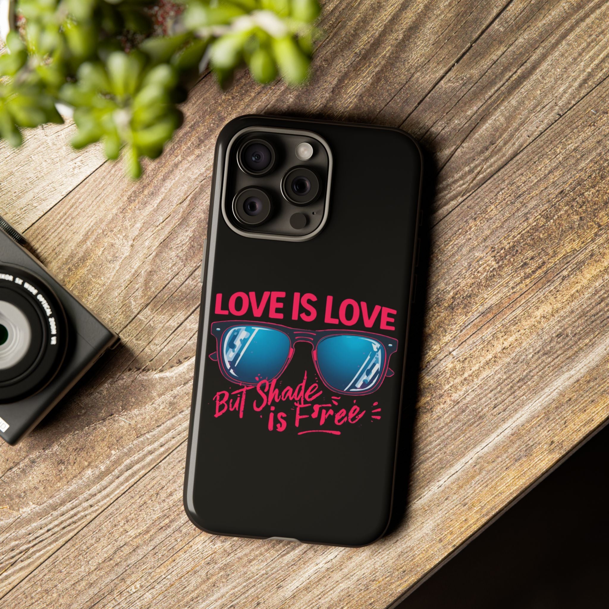 Love Is Love Phone Case, Fun Sunglasses Design, Unique Phone Accessory, Colorful Cell Phone Cover