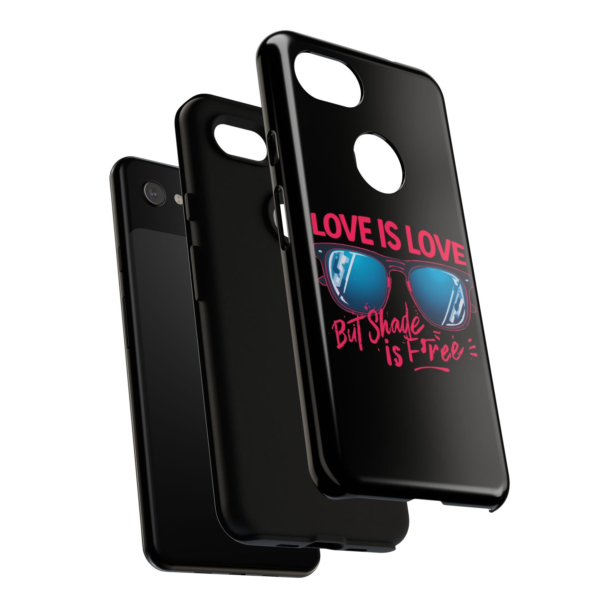 Love Is Love Phone Case, Fun Sunglasses Design, Unique Phone Accessory, Colorful Cell Phone Cover