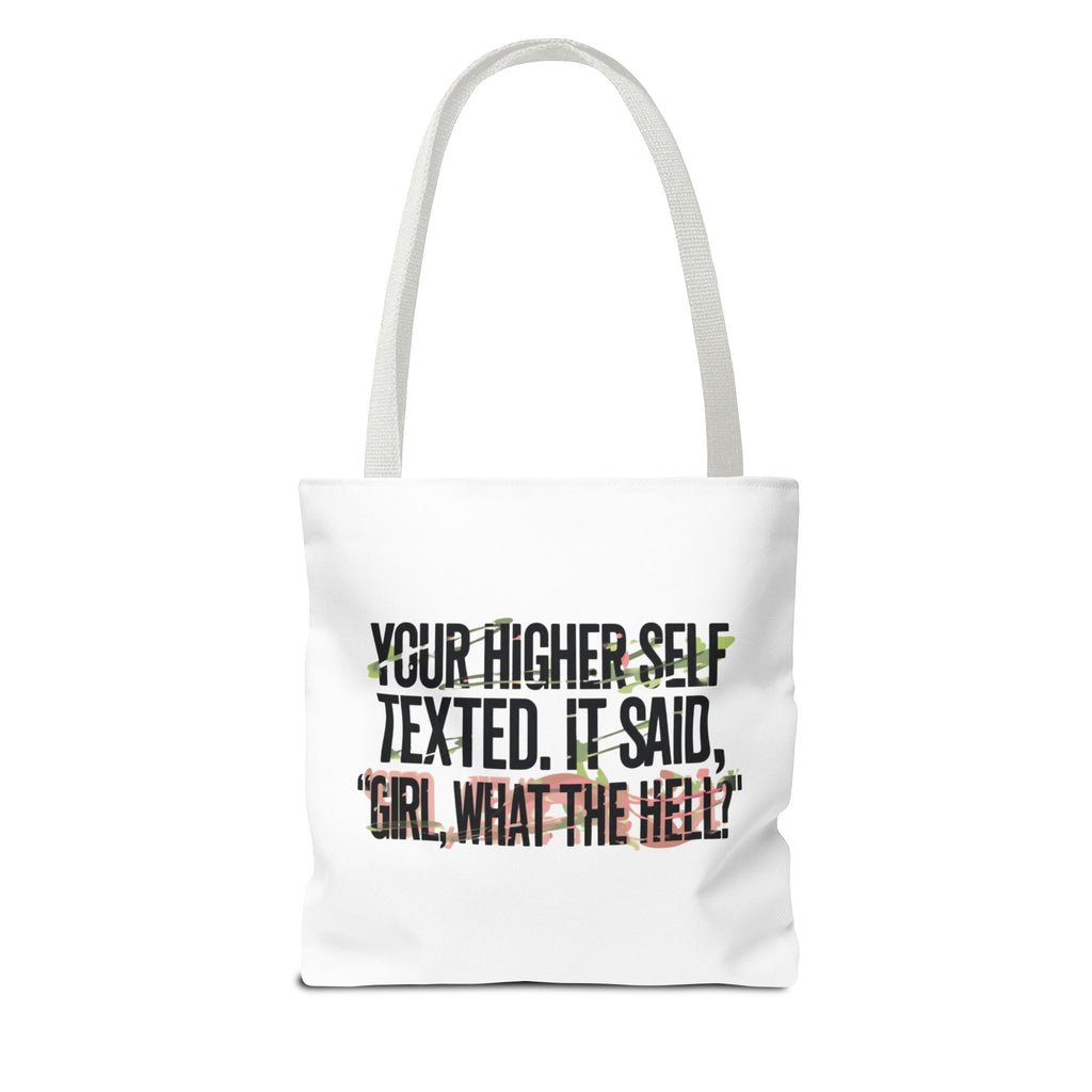 Vibrant Tote Bag - Your Higher Self Texted, Chic Accessory, Gift for Her, Inspirational, Everyday Use, Shopping Bag