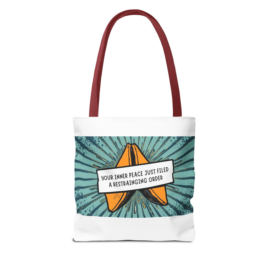 Funny Quote Tote Bag, Humorous Shopping Bag, Gift for Friends, Tote with Restraining Order Theme, Sassy Reusable Bag