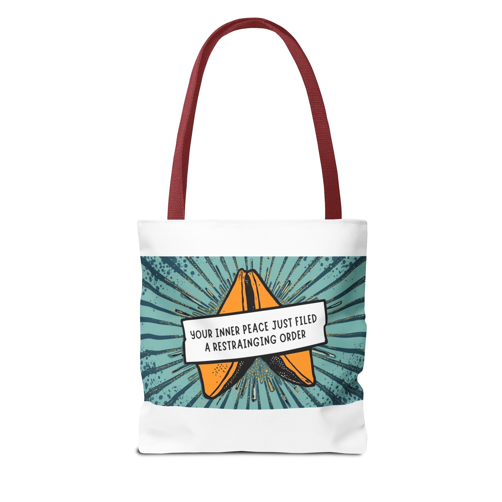 Funny Quote Tote Bag, Humorous Shopping Bag, Gift for Friends, Tote with Restraining Order Theme, Sassy Reusable Bag
