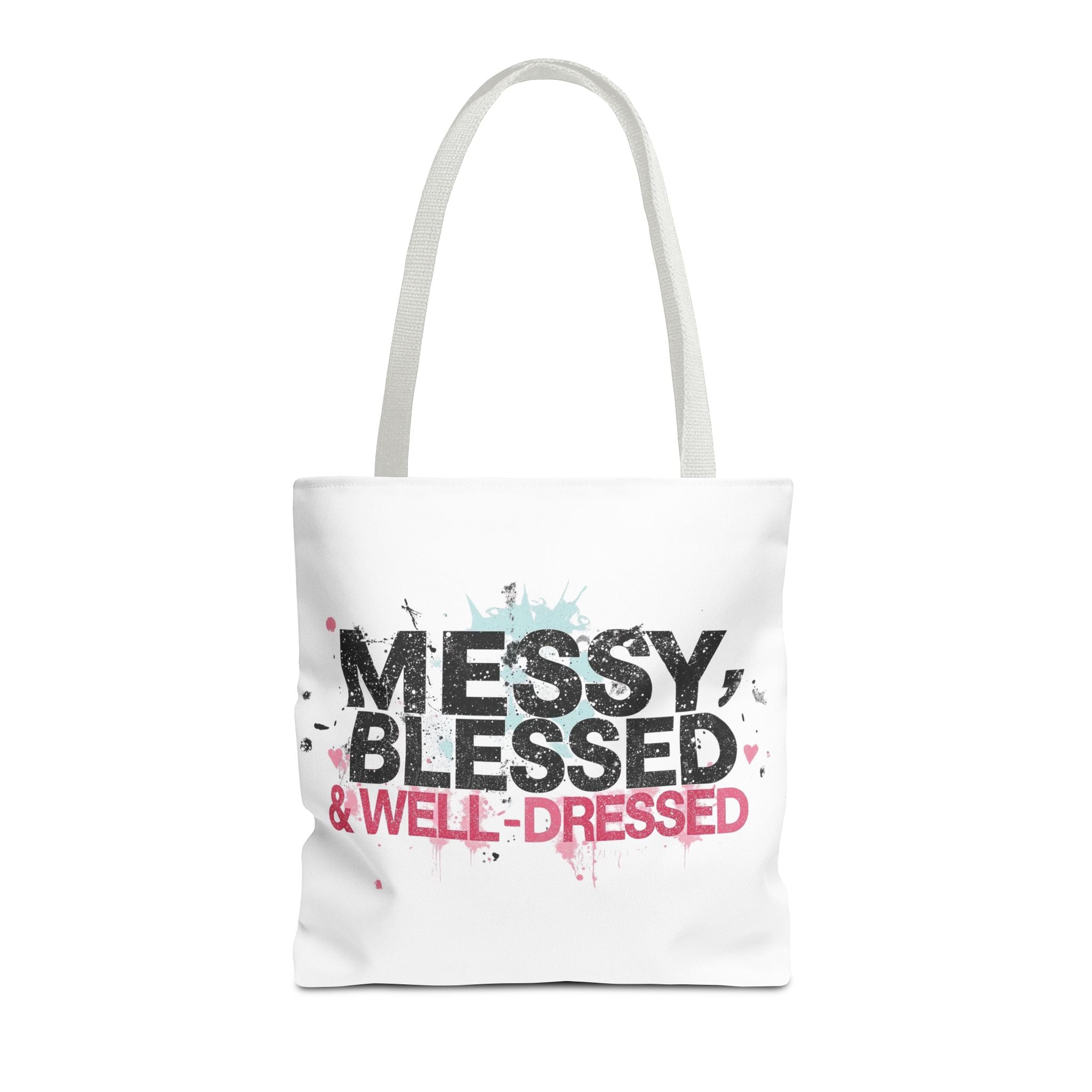 Messy, Blessed & Well-Dressed Tote Bag - Stylish Everyday Companion for Moms, Gifts, Shopping, Beach, Travel