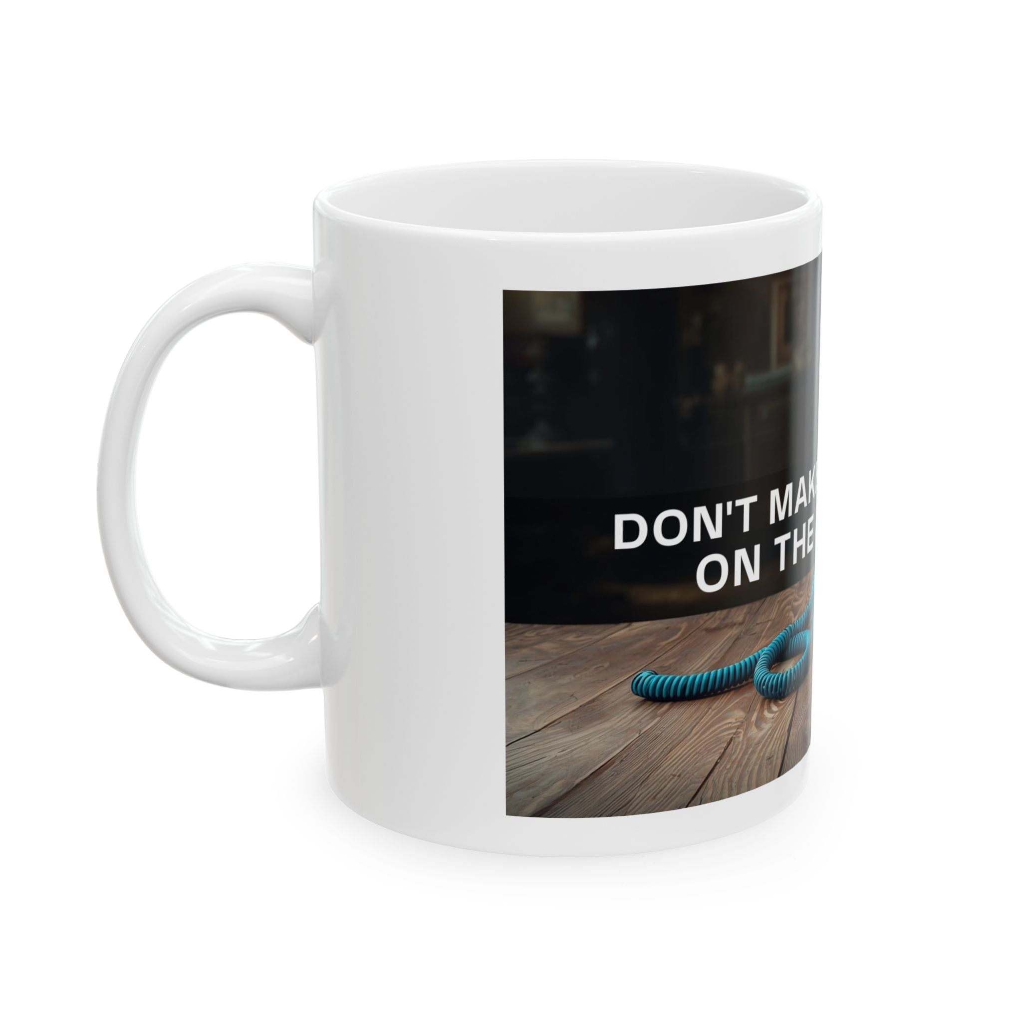 Funny Landline Phone Ceramic Mug - Humorous Gift for Coffee Lovers, Office Humor, Retro Gift, Birthday, Housewarming, Unique Present