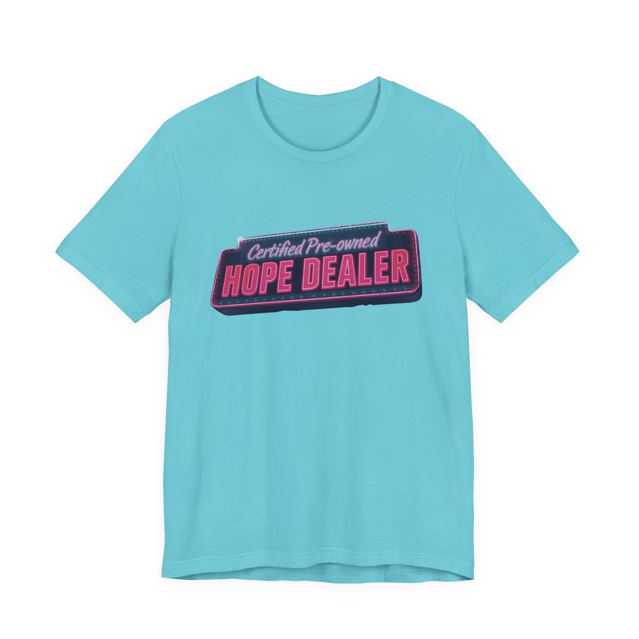 Certified Pre-Owned Hope Dealer Tee | Unisex Short Sleeve T-Shirt, Inspirational Shirt, Casual Wear, Gift for Optimists, Motivational [...]
