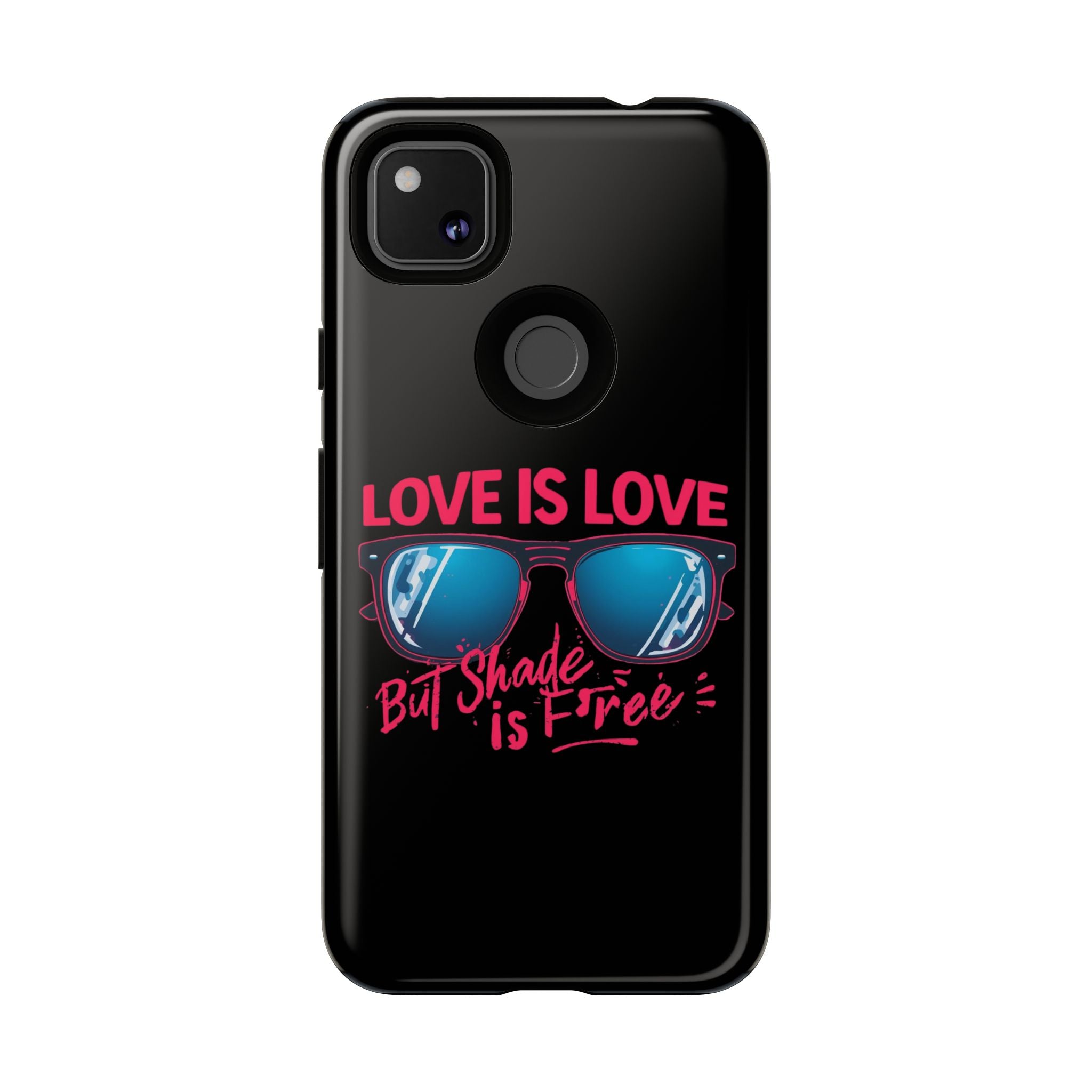 Love Is Love Phone Case, Fun Sunglasses Design, Unique Phone Accessory, Colorful Cell Phone Cover