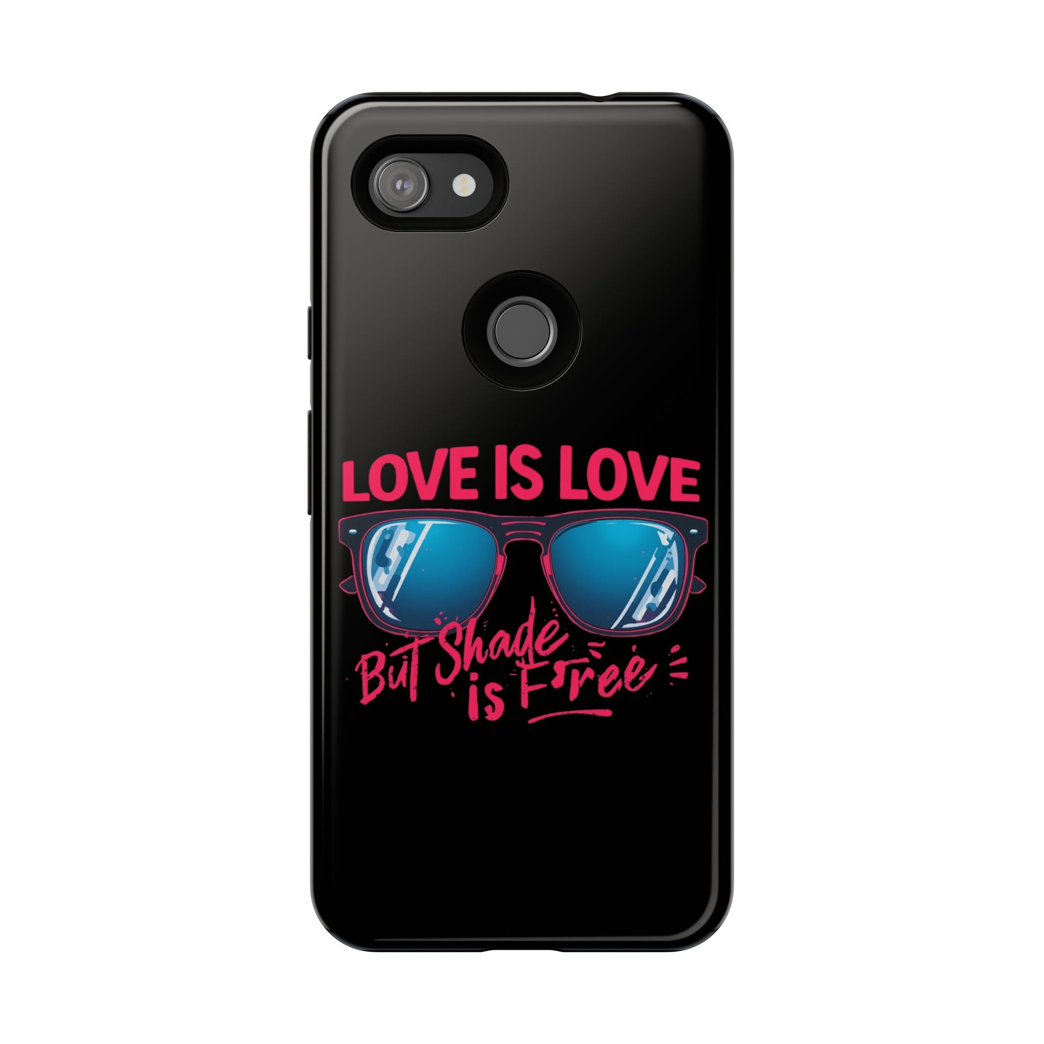 Love Is Love Phone Case, Fun Sunglasses Design, Unique Phone Accessory, Colorful Cell Phone Cover