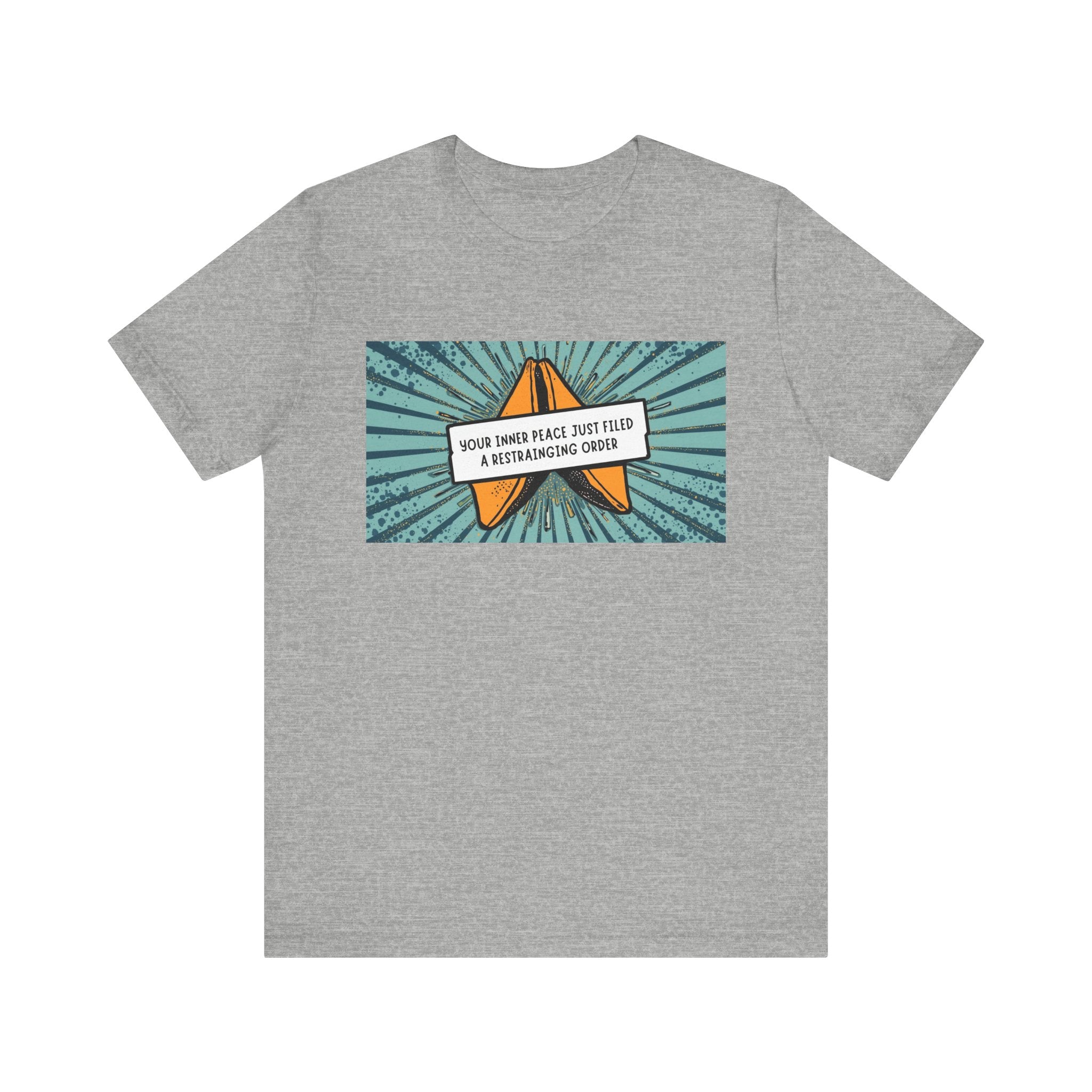 Inner Peace Filed a Restraining Order, Retro Graphic Unisex Tee - Perfect for Movie Nights, Chill Days, Gifts, and Every Occasion