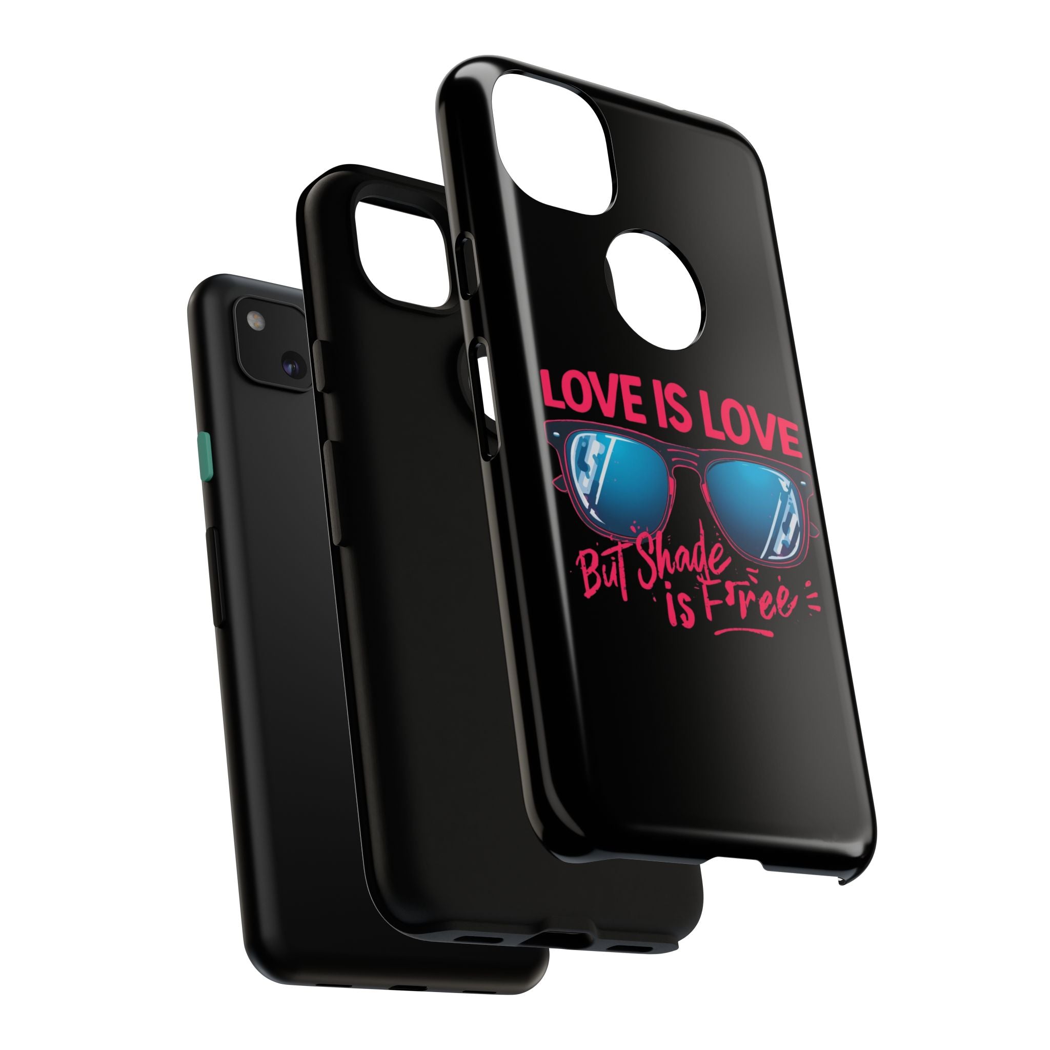 Love Is Love Phone Case, Fun Sunglasses Design, Unique Phone Accessory, Colorful Cell Phone Cover