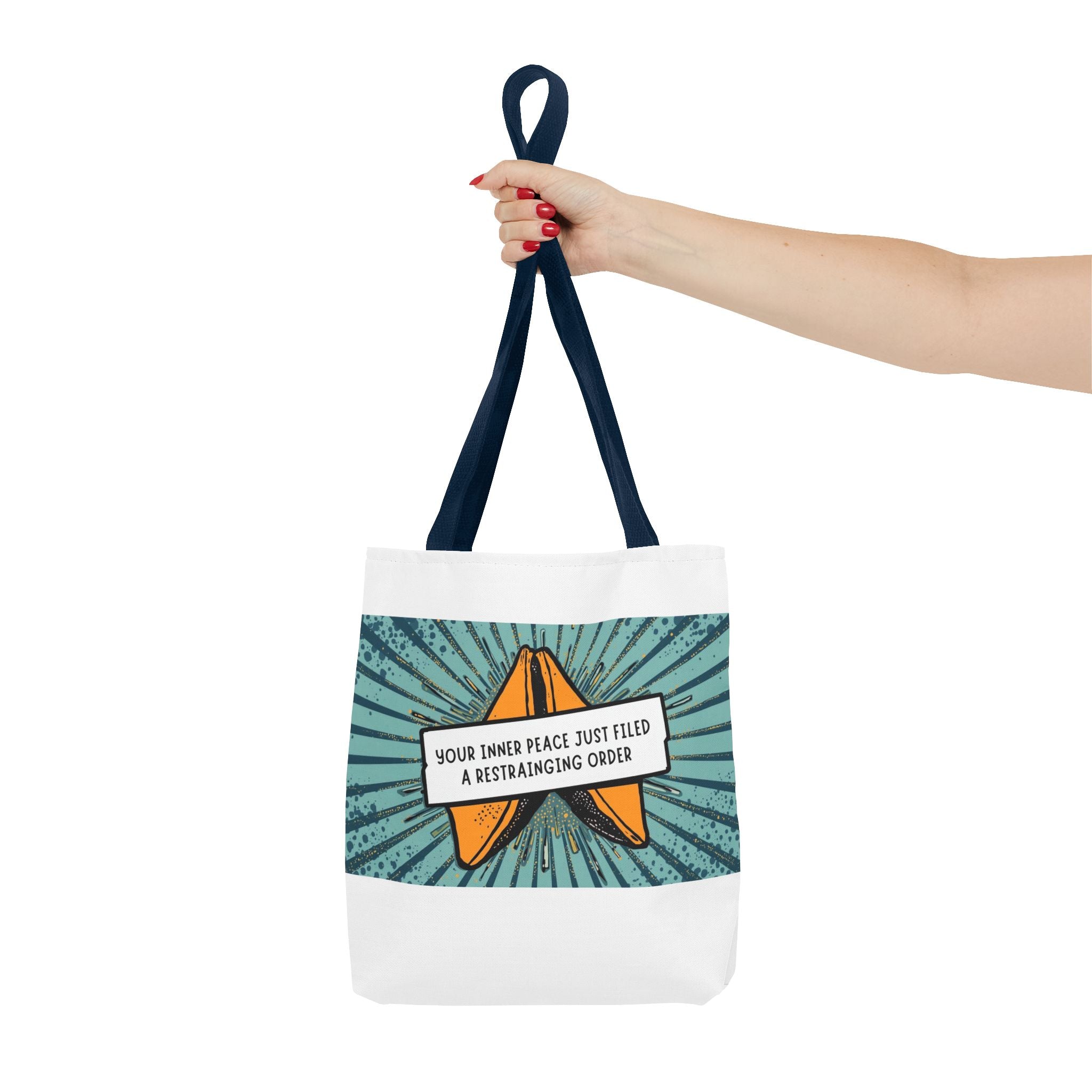 Funny Quote Tote Bag, Humorous Shopping Bag, Gift for Friends, Tote with Restraining Order Theme, Sassy Reusable Bag
