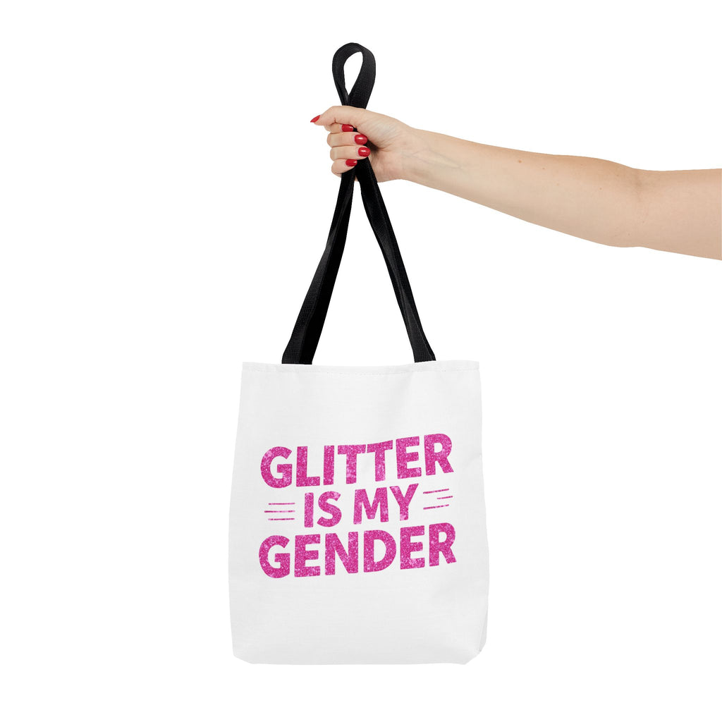 Glitter Is My Gender Tote Bag, Stylish Shopping Tote, LGBTQ+ Pride Accessory, Statement Bag, Eco-Friendly Gift, Daily Use Carryall