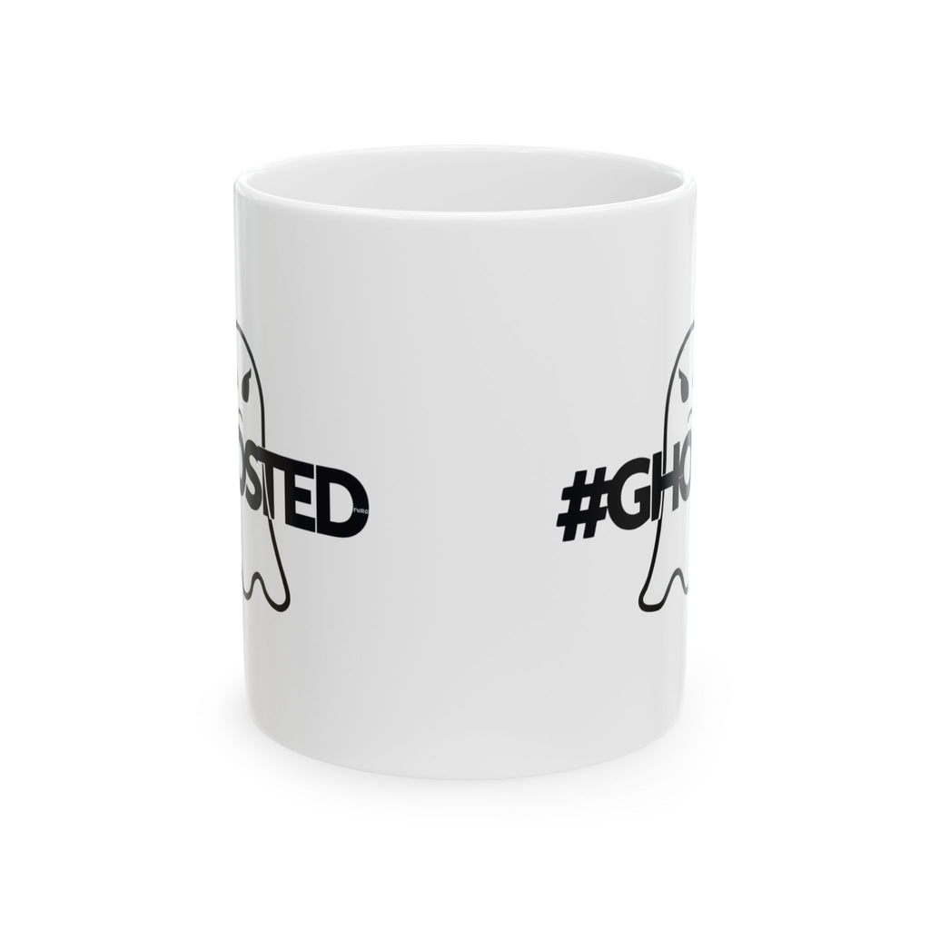 #Ghosted Ceramic Mug – Perfect for Halloween, Coffee Lovers, or Humor Gifts – Unique 11oz & 15oz Coffee Cups, Funny Mug for Friends