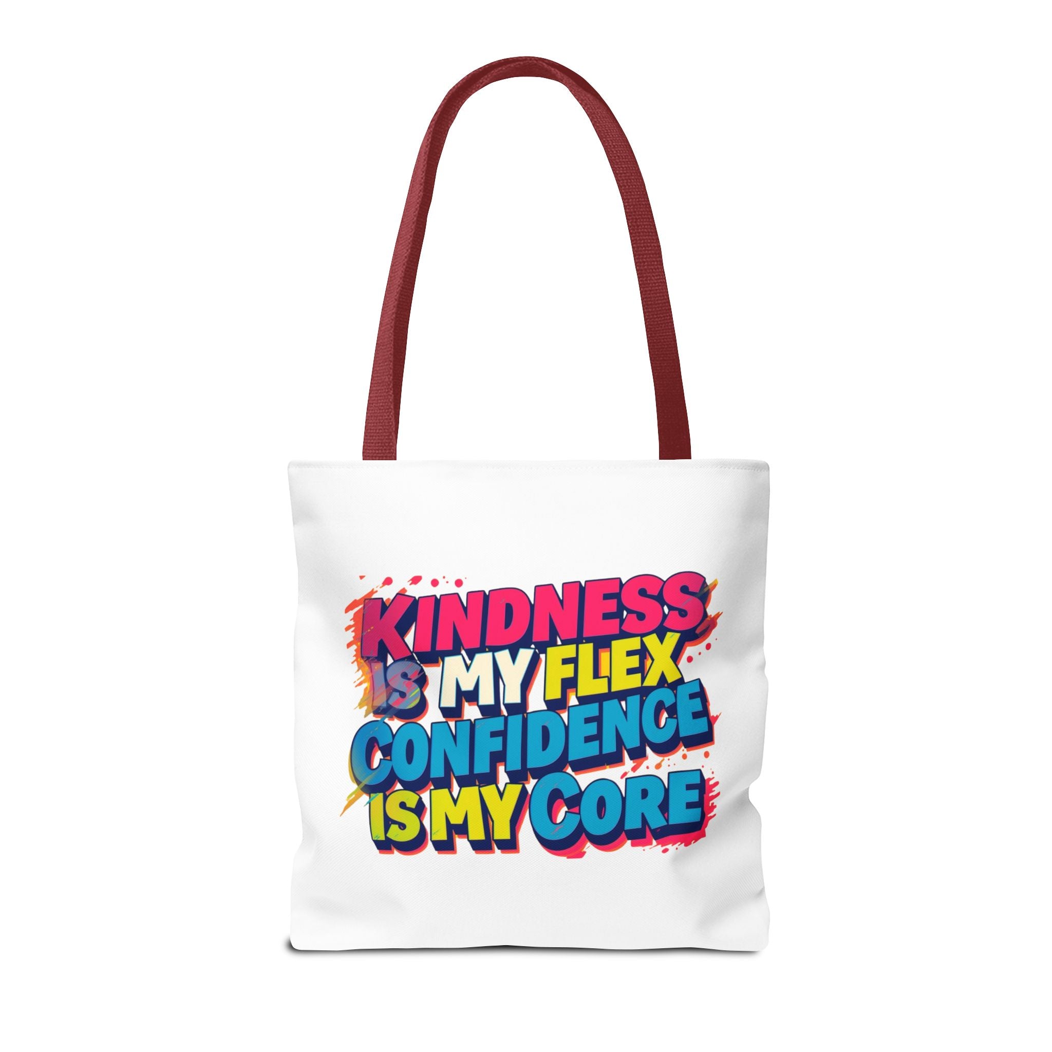 Confidence & Kindness Tote Bag - Motivational AOP Carryall for Every Day, Gift for Friends, Mindfulness, Affirmation, Eco-Friendly