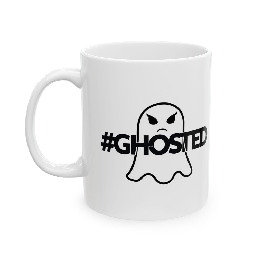 #Ghosted Ceramic Mug – Perfect for Halloween, Coffee Lovers, or Humor Gifts – Unique 11oz & 15oz Coffee Cups, Funny Mug for Friends
