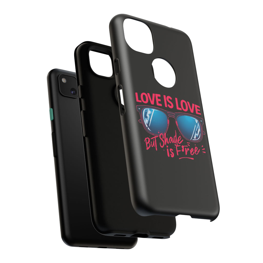 Love Is Love Phone Case, Fun Sunglasses Design, Unique Phone Accessory, Colorful Cell Phone Cover
