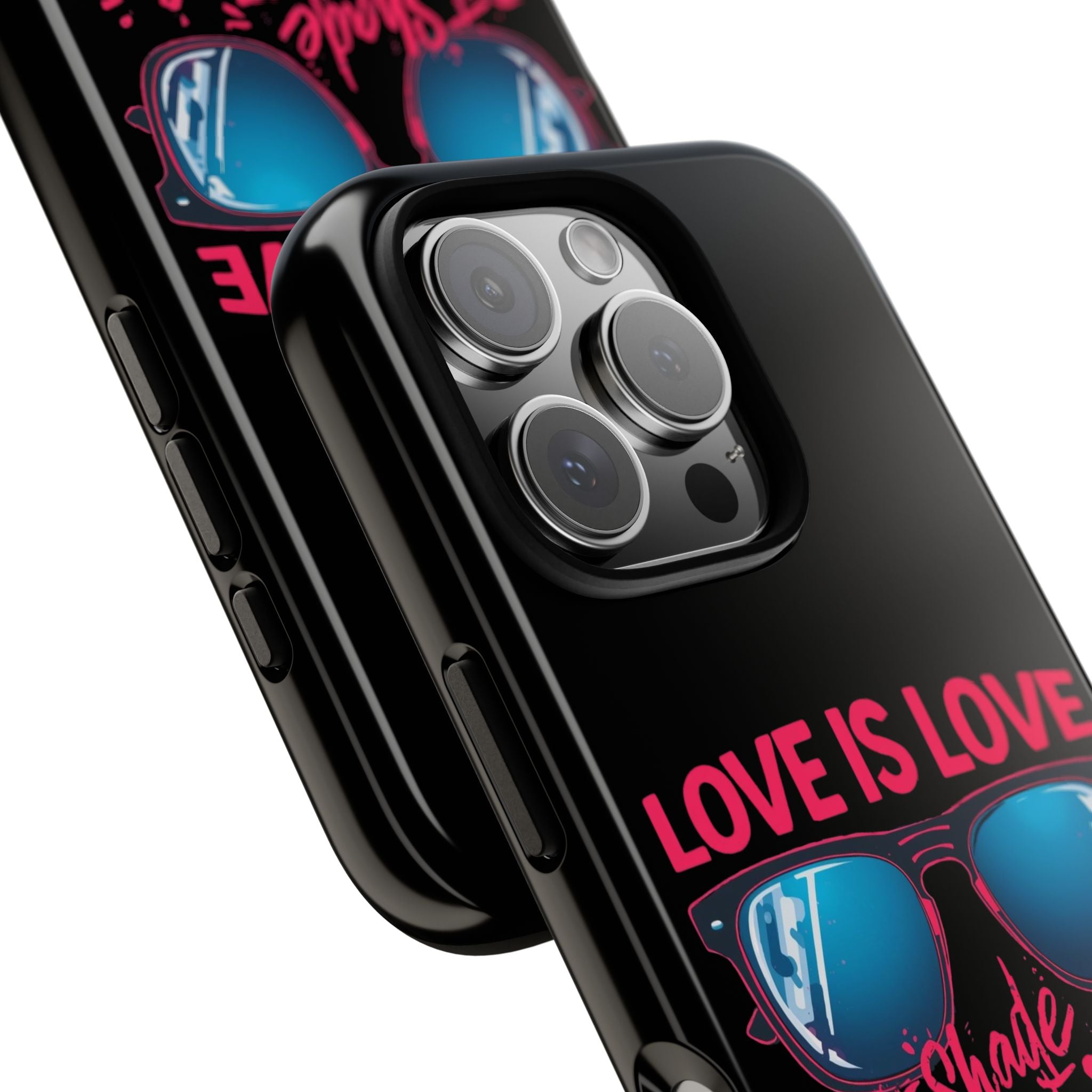 Love Is Love Phone Case, Fun Sunglasses Design, Unique Phone Accessory, Colorful Cell Phone Cover