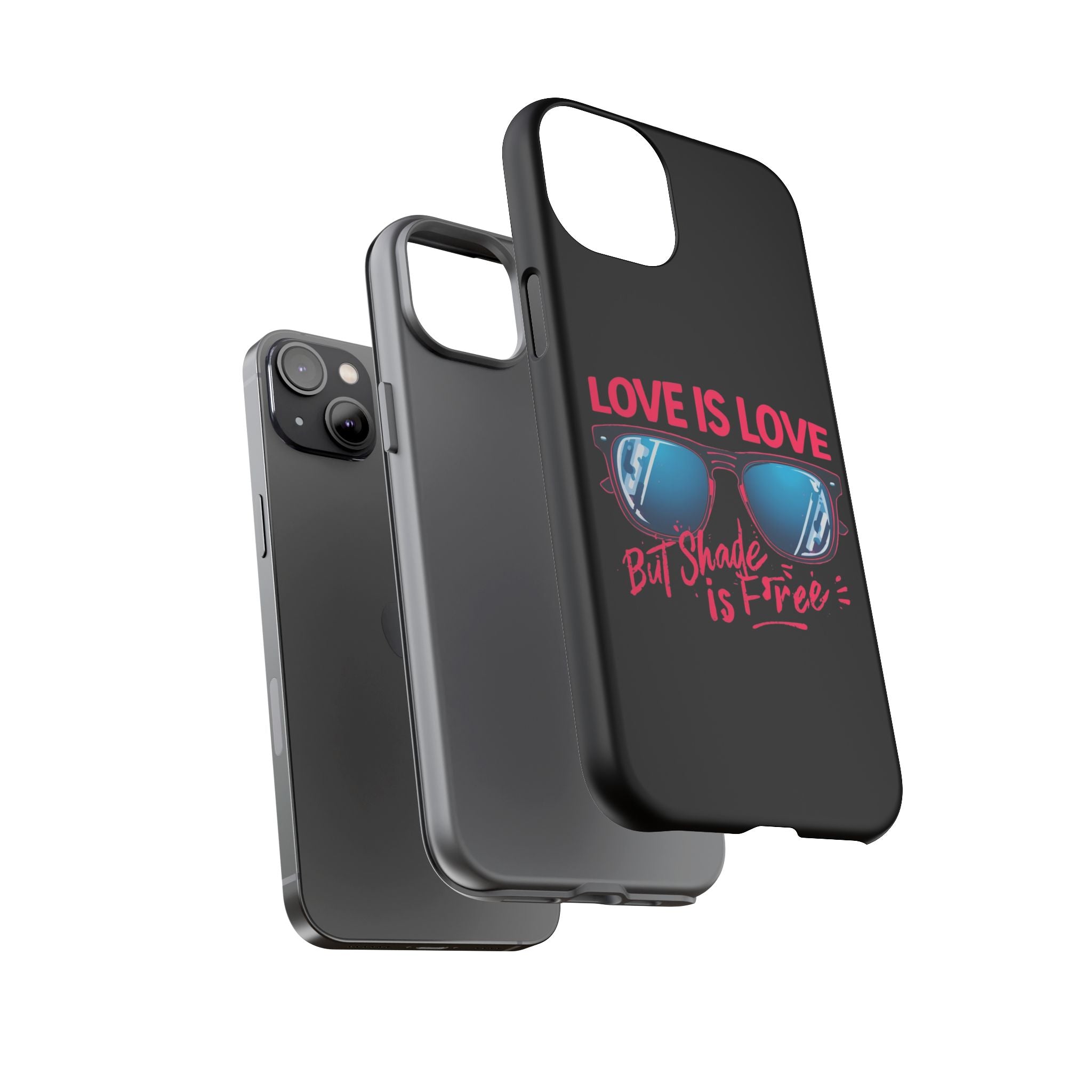 Love Is Love Phone Case, Fun Sunglasses Design, Unique Phone Accessory, Colorful Cell Phone Cover