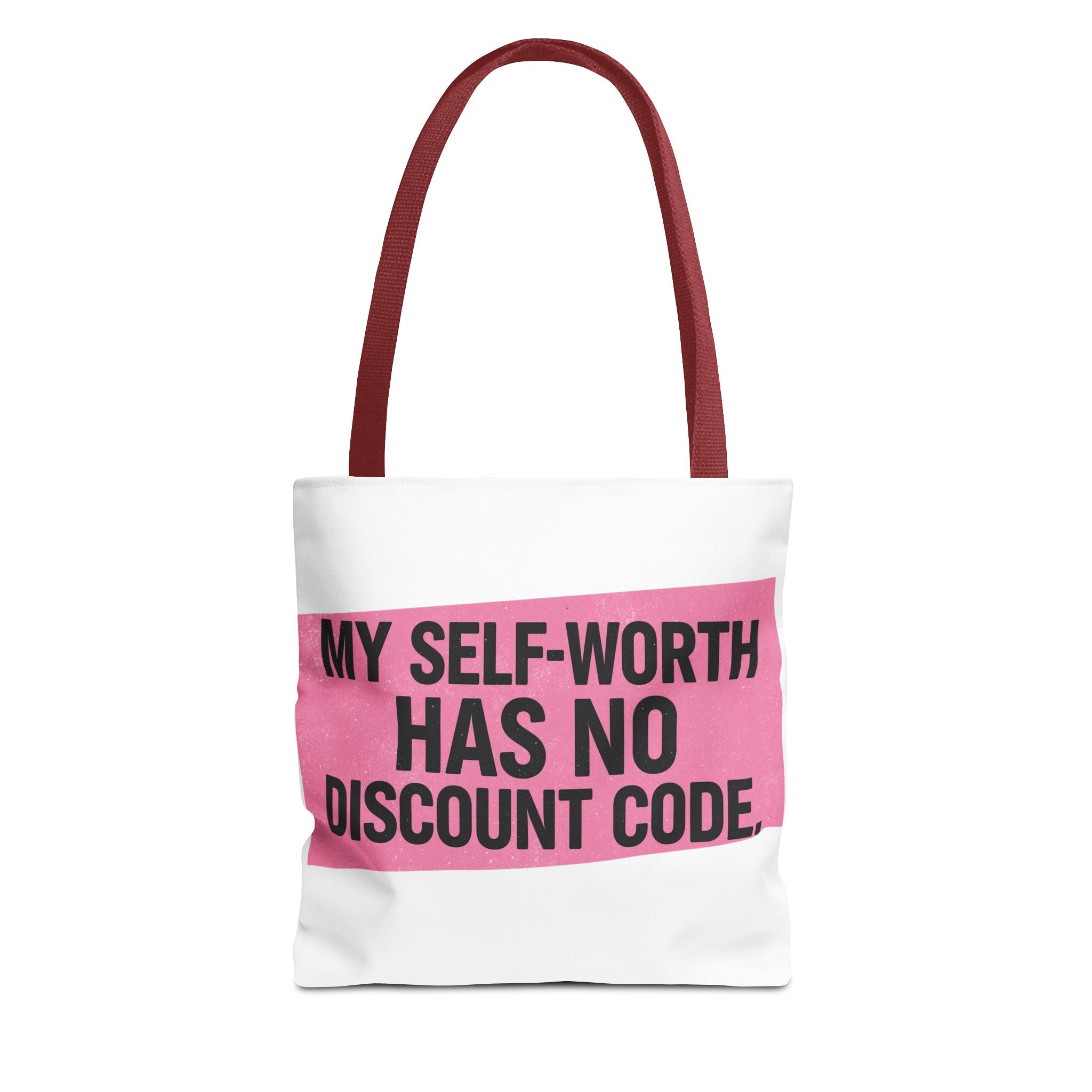 My Self-Worth Has No Discount Code - Empowering Tote Bag, Self love and body positive inspirational tote