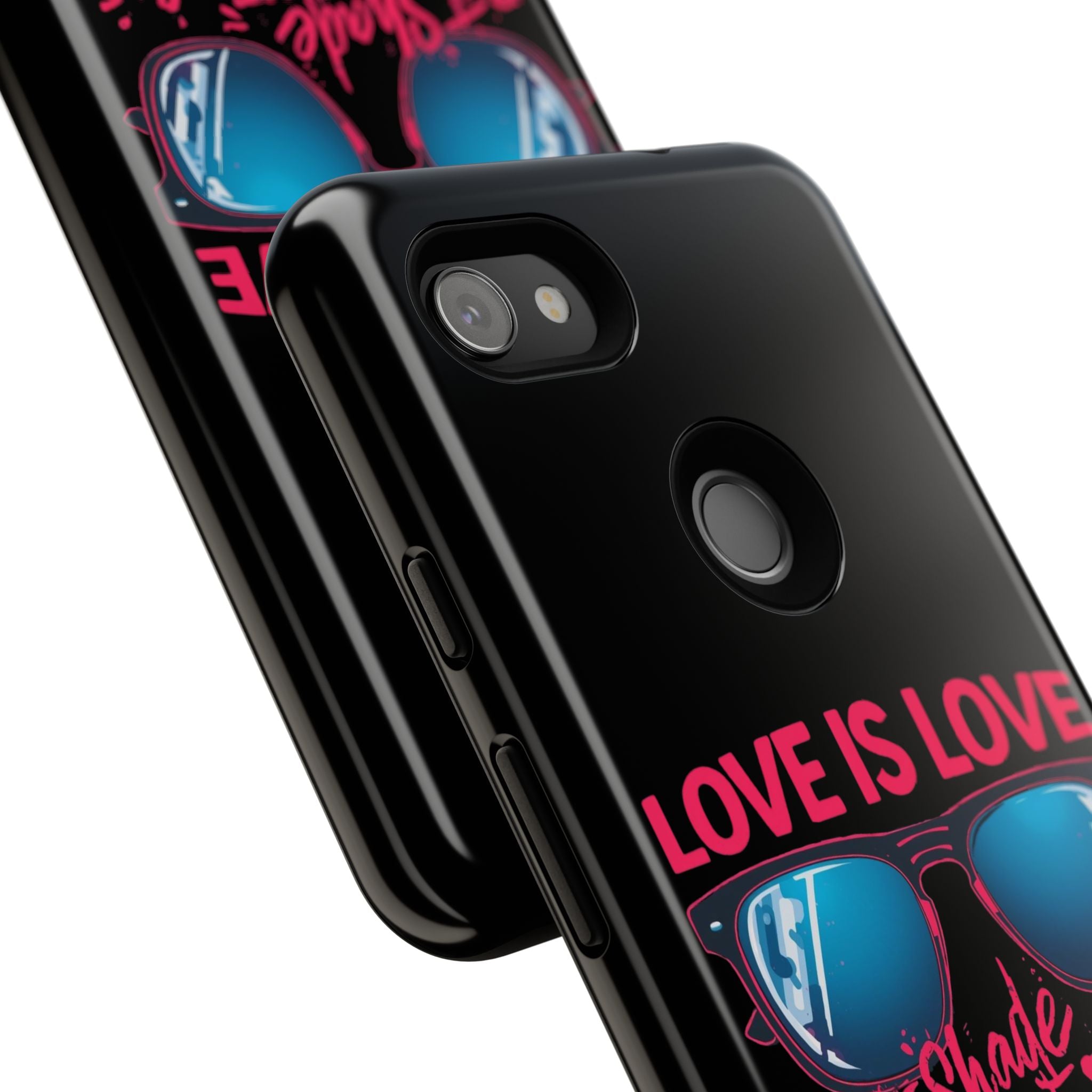 Love Is Love Phone Case, Fun Sunglasses Design, Unique Phone Accessory, Colorful Cell Phone Cover