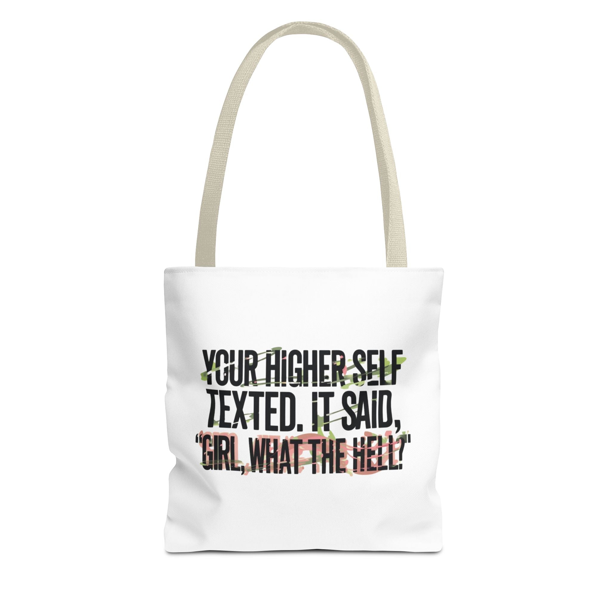 Vibrant Tote Bag - Your Higher Self Texted, Chic Accessory, Gift for Her, Inspirational, Everyday Use, Shopping Bag
