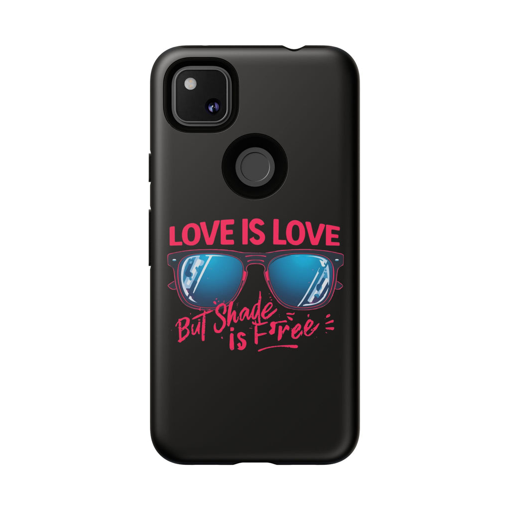 Love Is Love Phone Case, Fun Sunglasses Design, Unique Phone Accessory, Colorful Cell Phone Cover