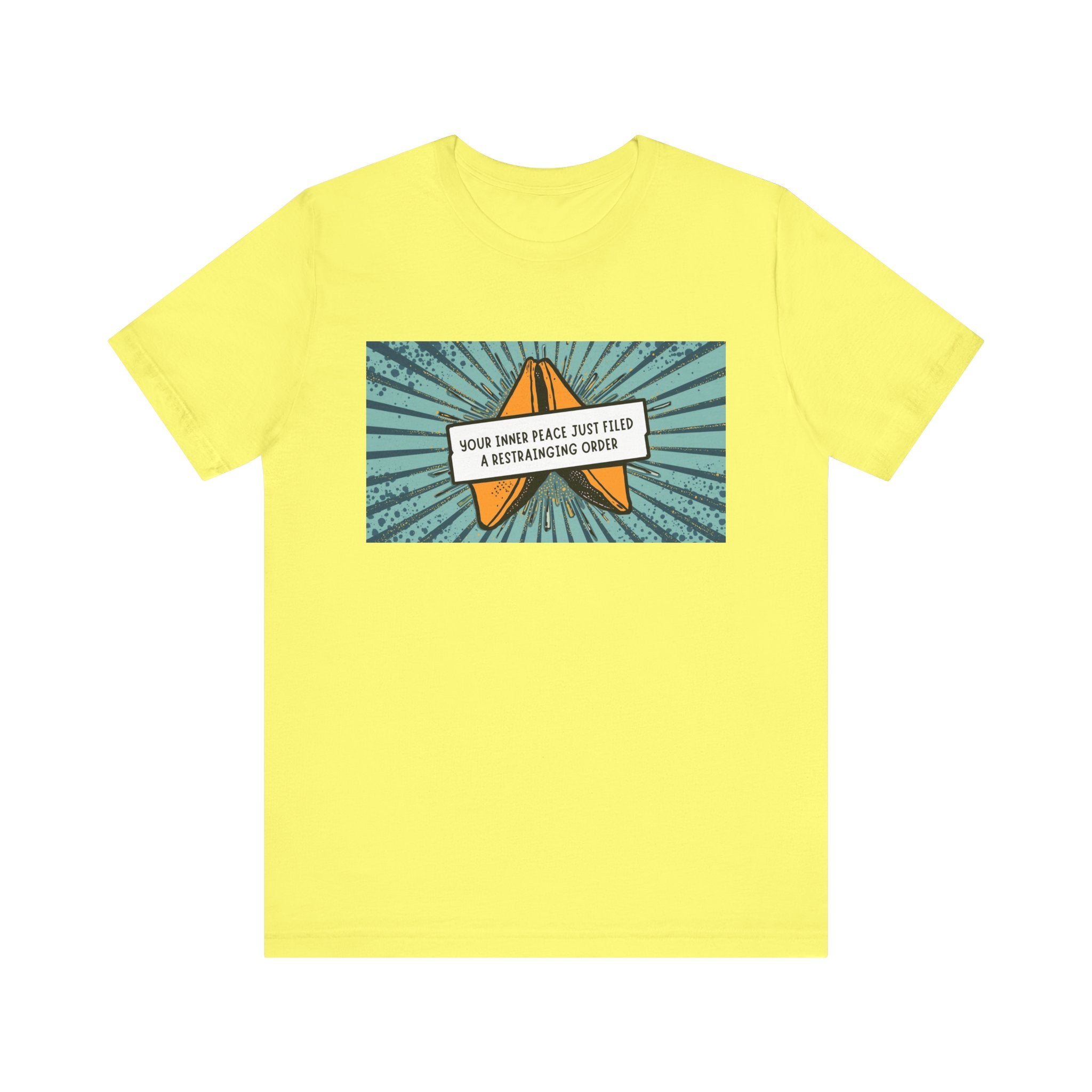 Inner Peace Filed a Restraining Order, Retro Graphic Unisex Tee - Perfect for Movie Nights, Chill Days, Gifts, and Every Occasion