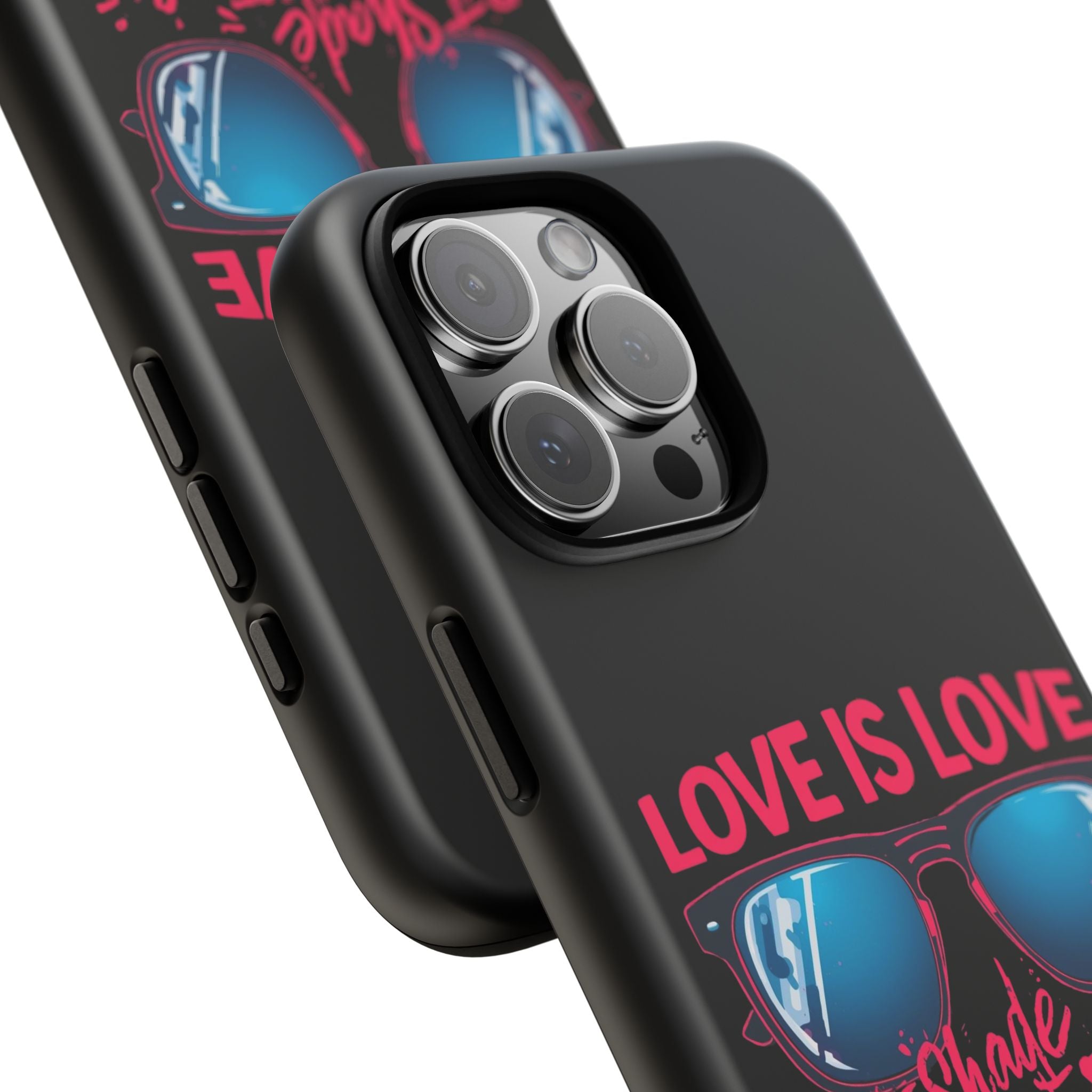 Love Is Love Phone Case, Fun Sunglasses Design, Unique Phone Accessory, Colorful Cell Phone Cover