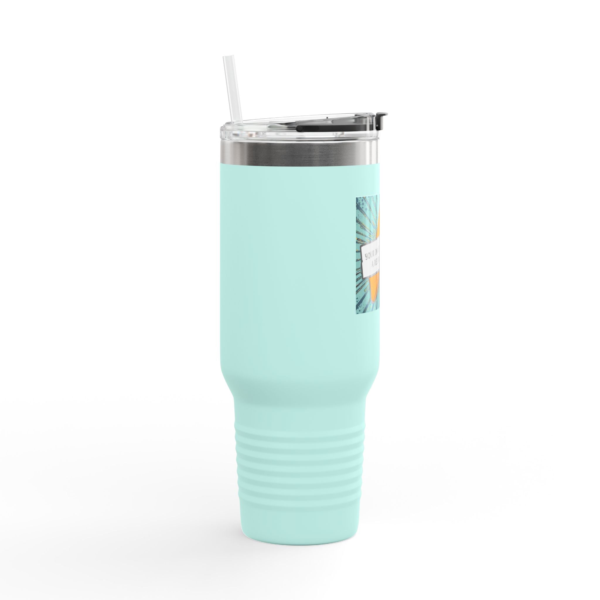Vibrant Insulated Travel Mug, Adventure-Ready Drinkware, Perfect Gift for Coffee Lovers, Eco-Friendly Travel Mug, Fun Summer Accessory