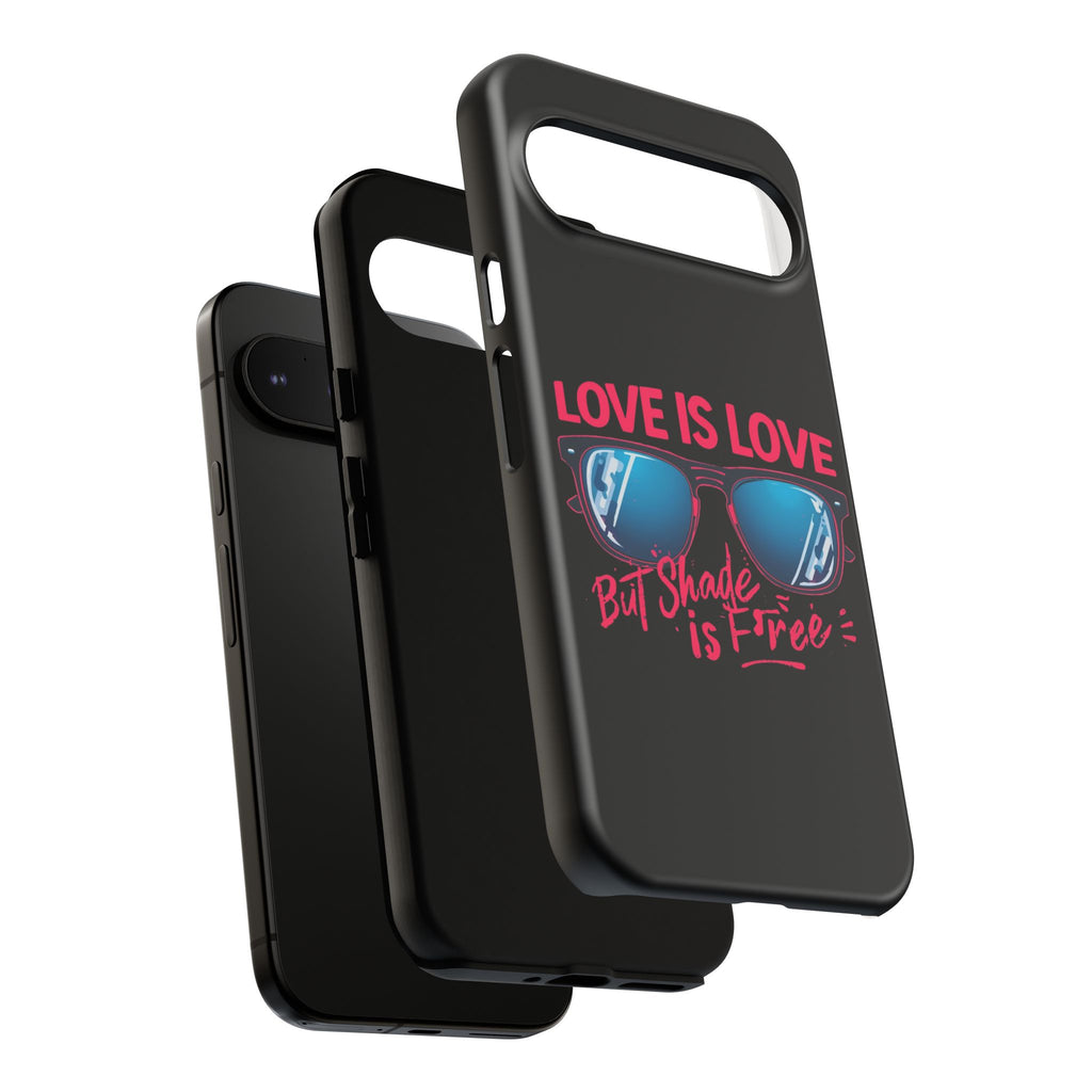 Love Is Love Phone Case, Fun Sunglasses Design, Unique Phone Accessory, Colorful Cell Phone Cover