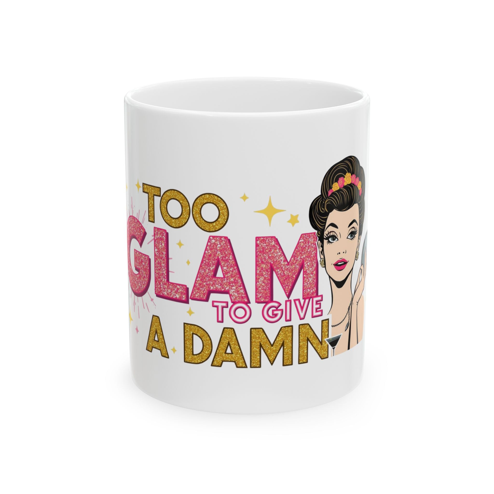 Glamorous Quote Ceramic Mug, Too Glam to Give a Damn Cup, Coffee Lover Gift, Makeup Enthusiast Mug, Fun Birthday Present, Stylish Chic [...]