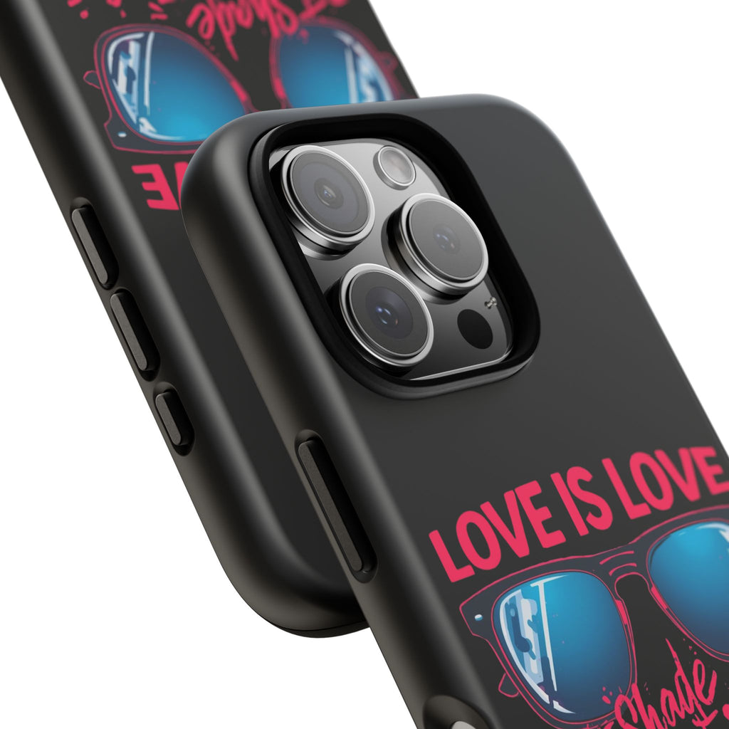 Love Is Love Phone Case, Fun Sunglasses Design, Unique Phone Accessory, Colorful Cell Phone Cover