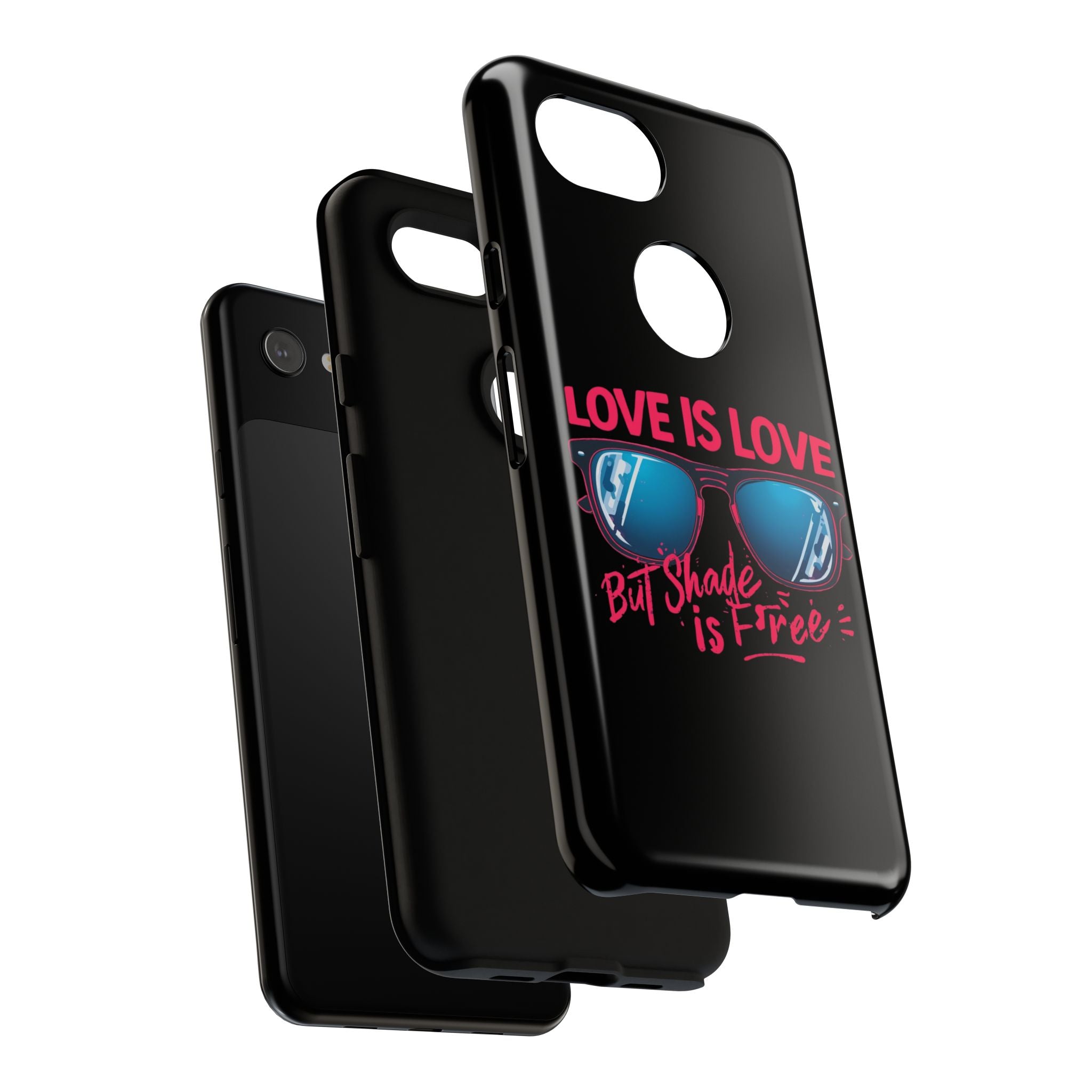 Love Is Love Phone Case, Fun Sunglasses Design, Unique Phone Accessory, Colorful Cell Phone Cover