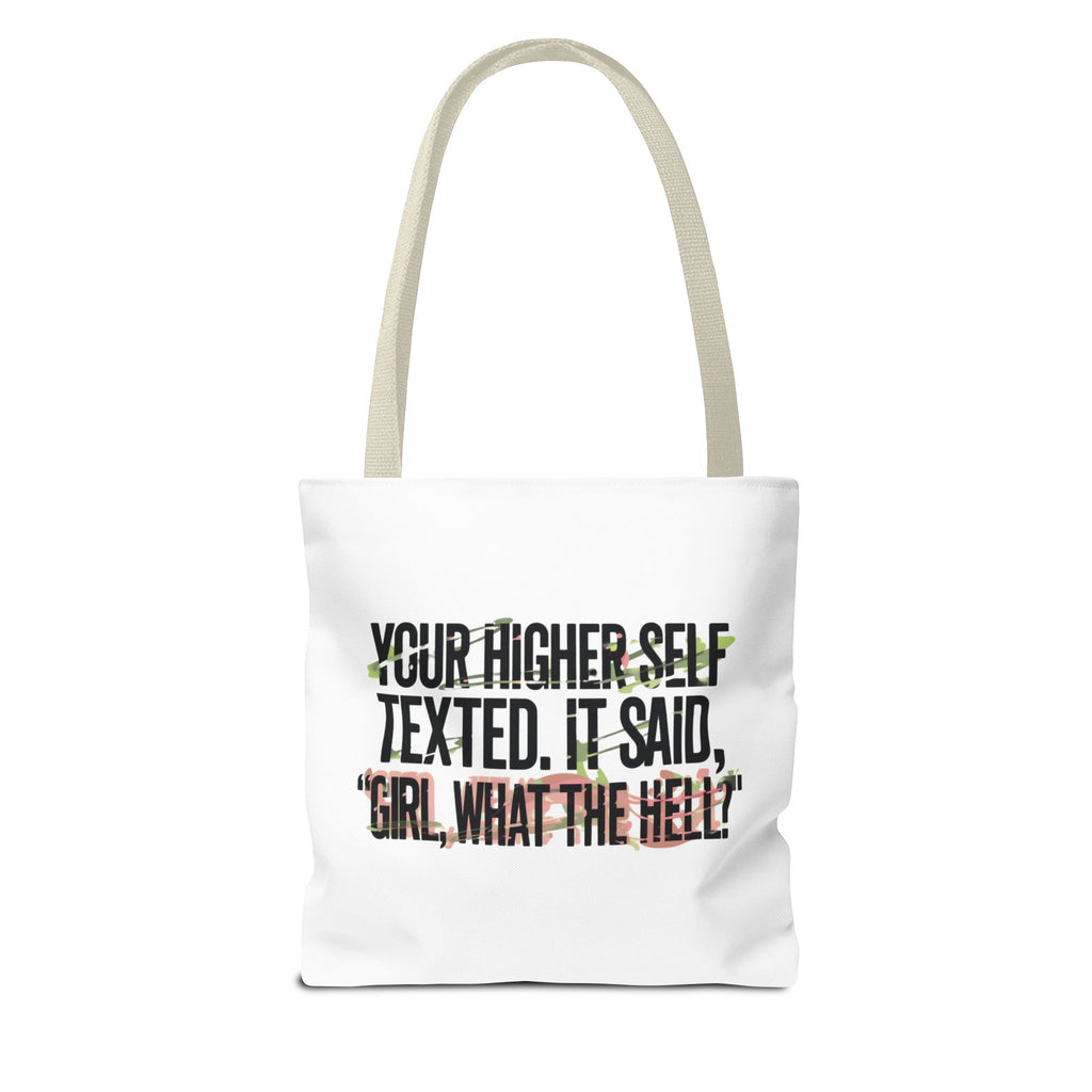 Vibrant Tote Bag - Your Higher Self Texted, Chic Accessory, Gift for Her, Inspirational, Everyday Use, Shopping Bag