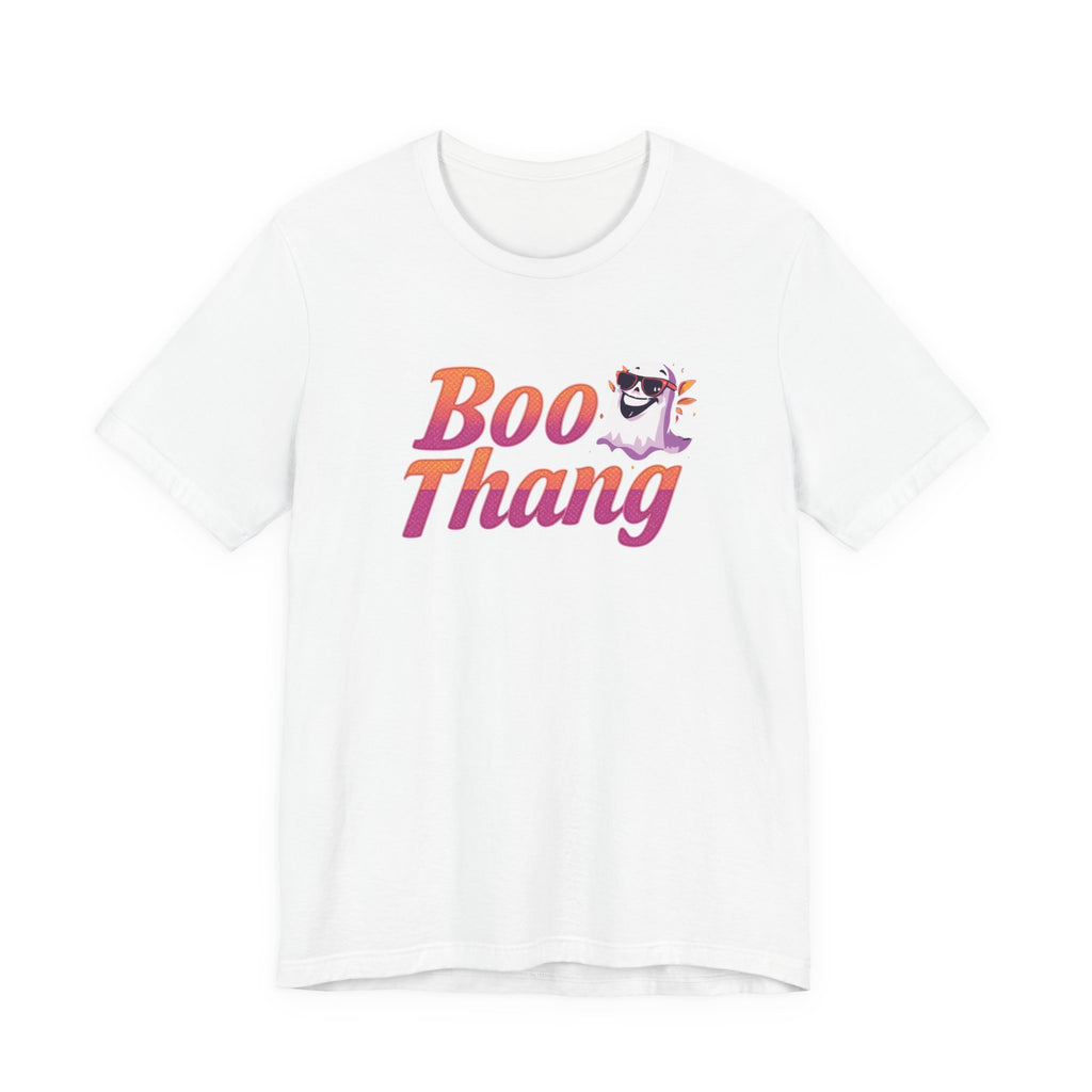 Boo Thang Graphic Tee - Fun Unisex Jersey Short Sleeve T-Shirt, Casual Wear, Gift for Friends, Halloween Apparel, Cute Cat Lover Tee