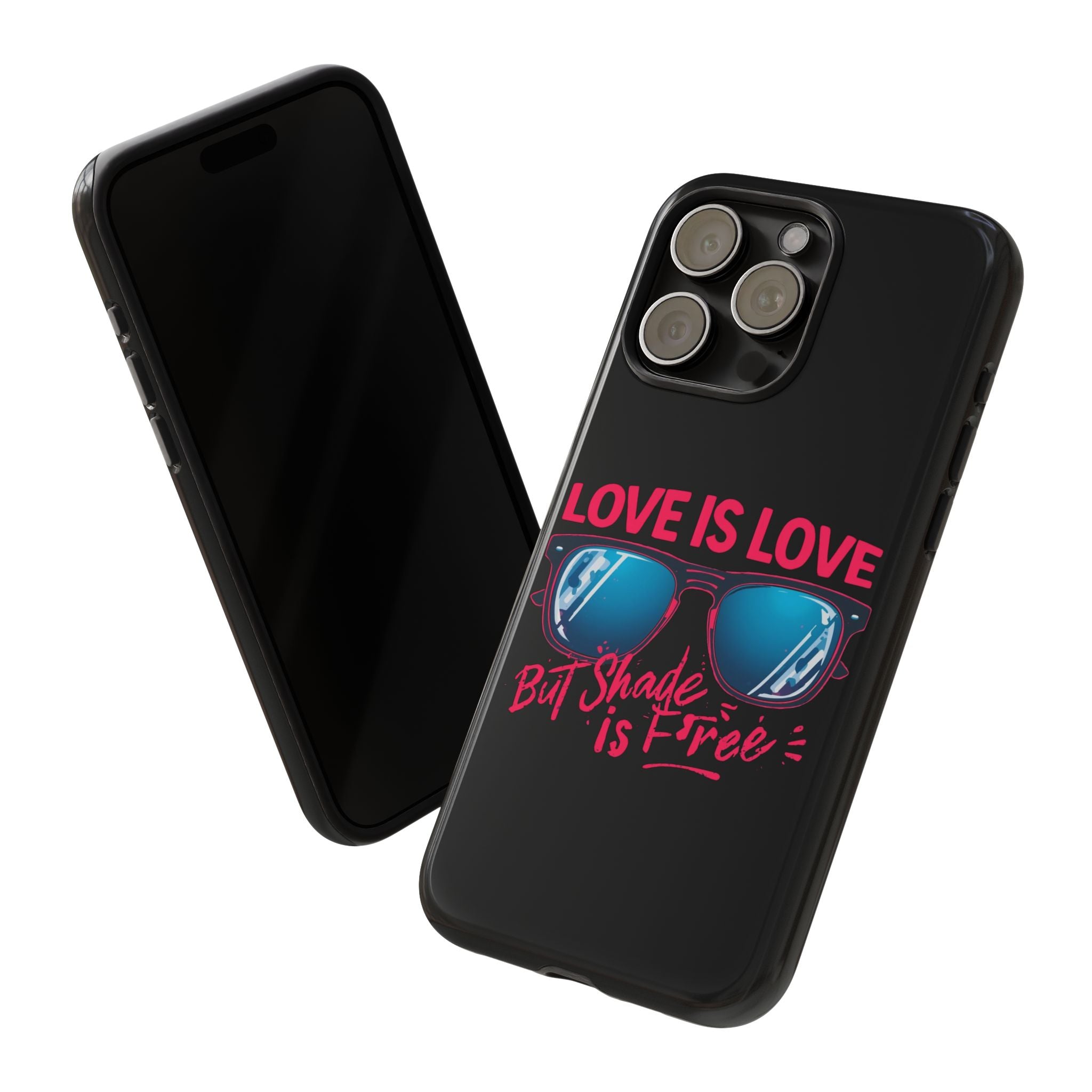 Love Is Love Phone Case, Fun Sunglasses Design, Unique Phone Accessory, Colorful Cell Phone Cover