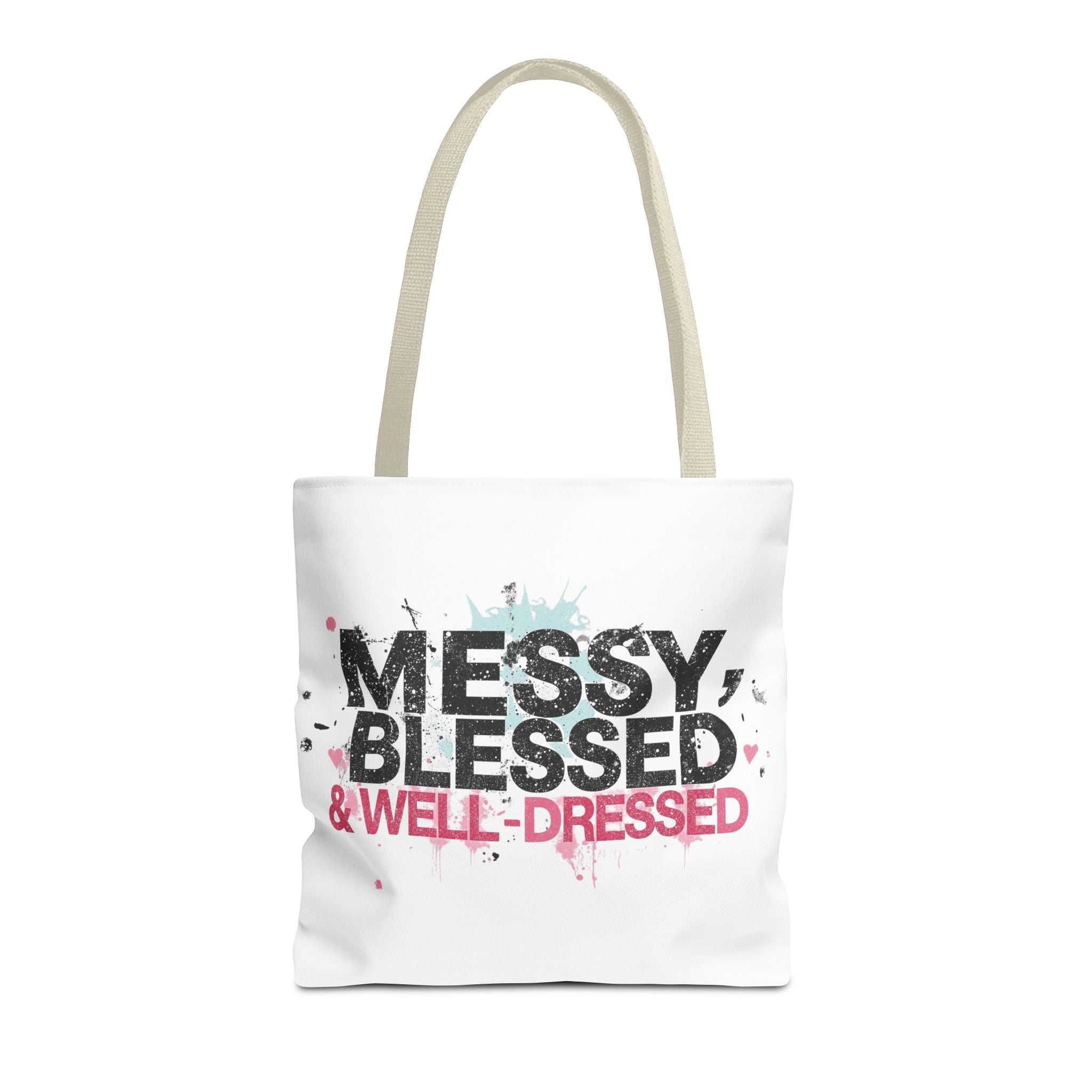 Messy, Blessed & Well-Dressed Tote Bag - Stylish Everyday Companion for Moms, Gifts, Shopping, Beach, Travel