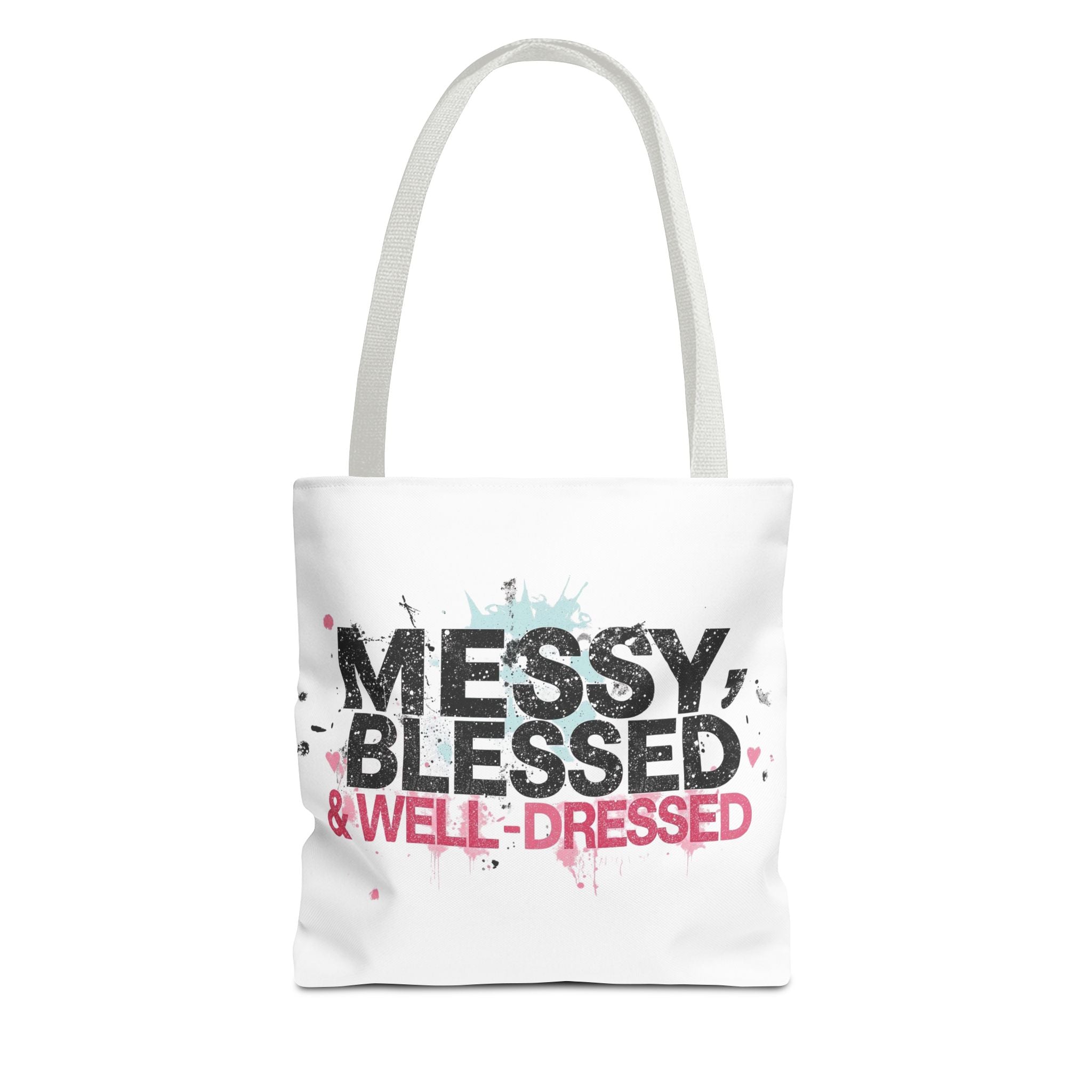 Messy, Blessed & Well-Dressed Tote Bag - Stylish Everyday Companion for Moms, Gifts, Shopping, Beach, Travel