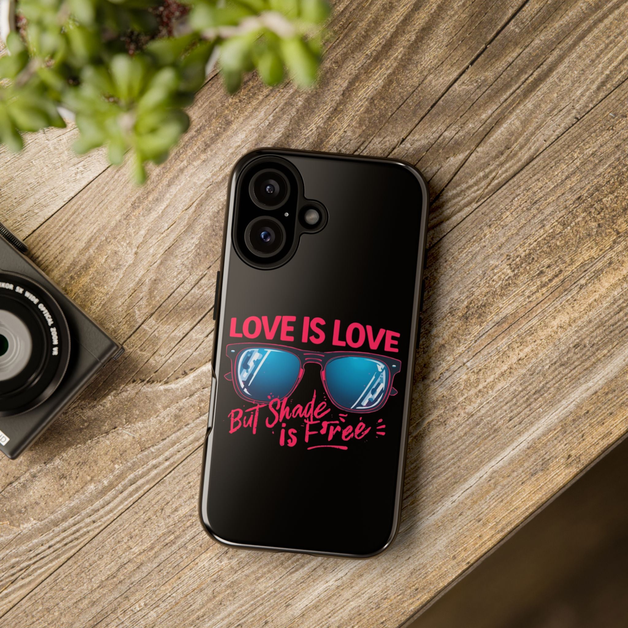 Love Is Love Phone Case, Fun Sunglasses Design, Unique Phone Accessory, Colorful Cell Phone Cover