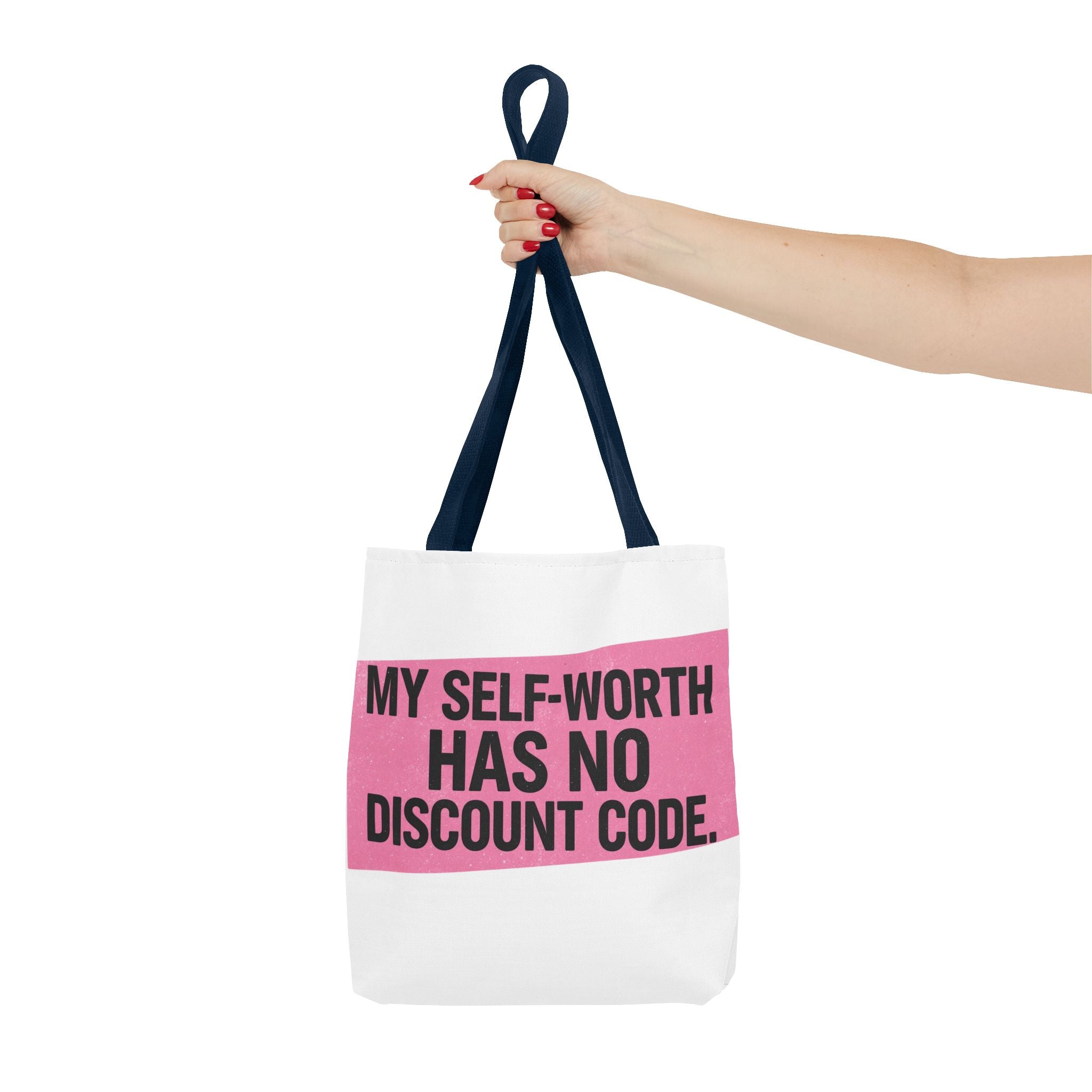 My Self-Worth Has No Discount Code - Empowering Tote Bag, Self love and body positive inspirational tote