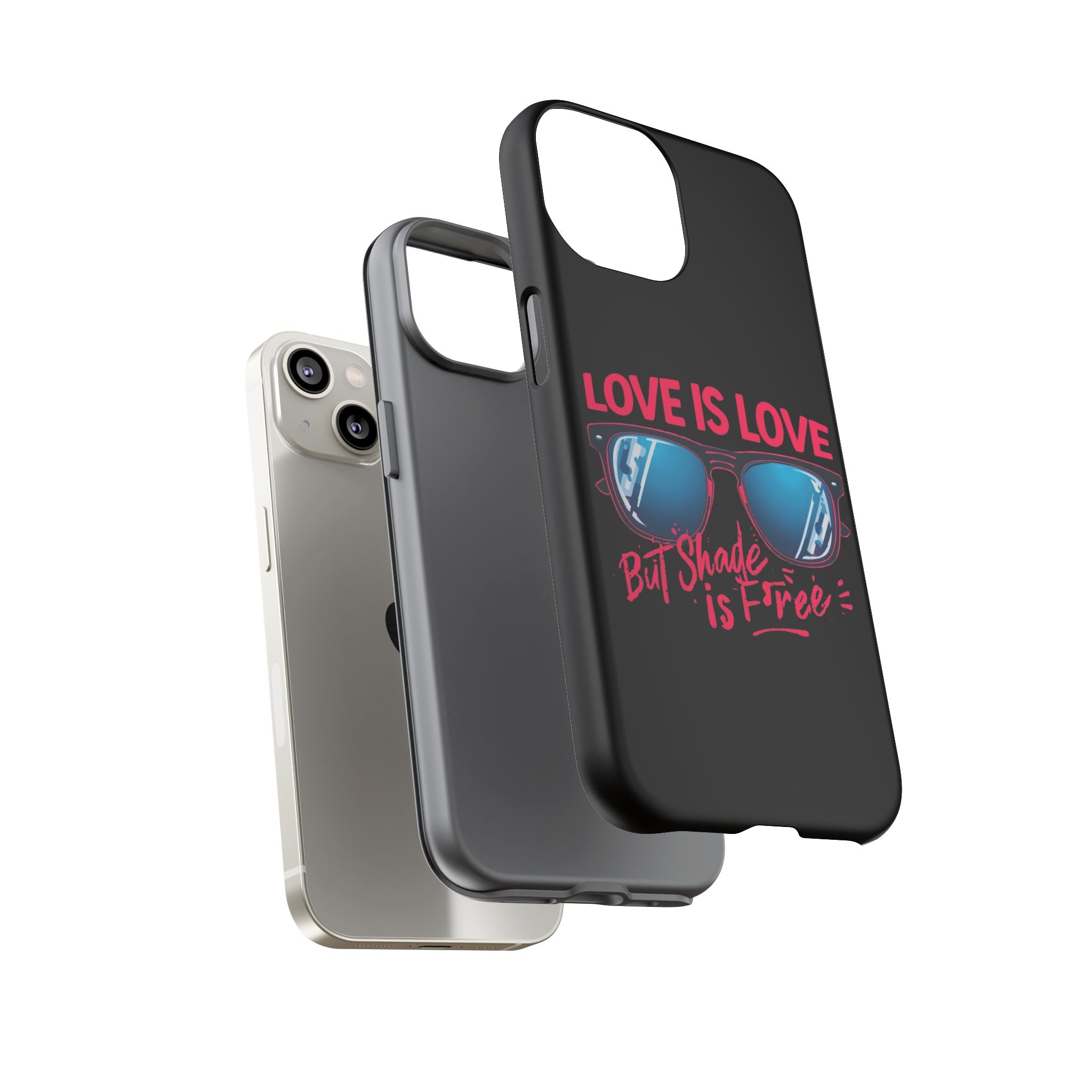 Love Is Love Phone Case, Fun Sunglasses Design, Unique Phone Accessory, Colorful Cell Phone Cover
