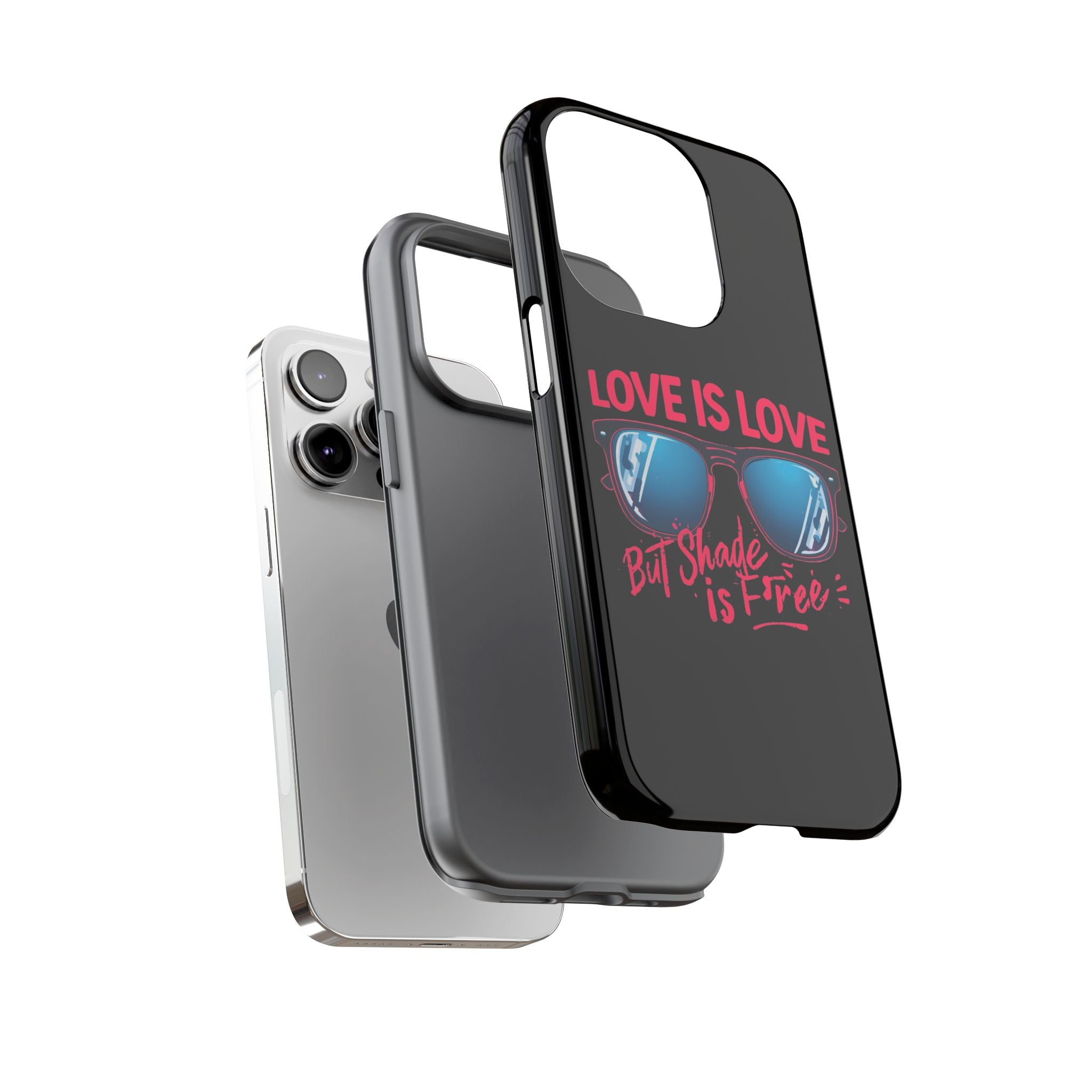 Love Is Love Phone Case, Fun Sunglasses Design, Unique Phone Accessory, Colorful Cell Phone Cover