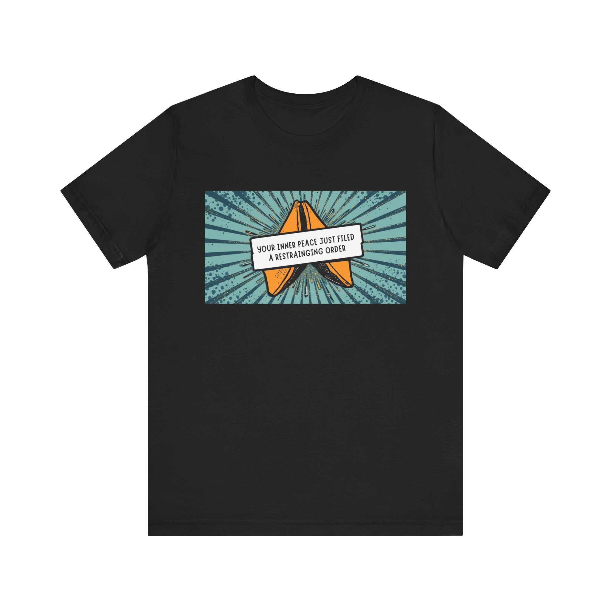 Inner Peace Filed a Restraining Order, Retro Graphic Unisex Tee - Perfect for Movie Nights, Chill Days, Gifts, and Every Occasion